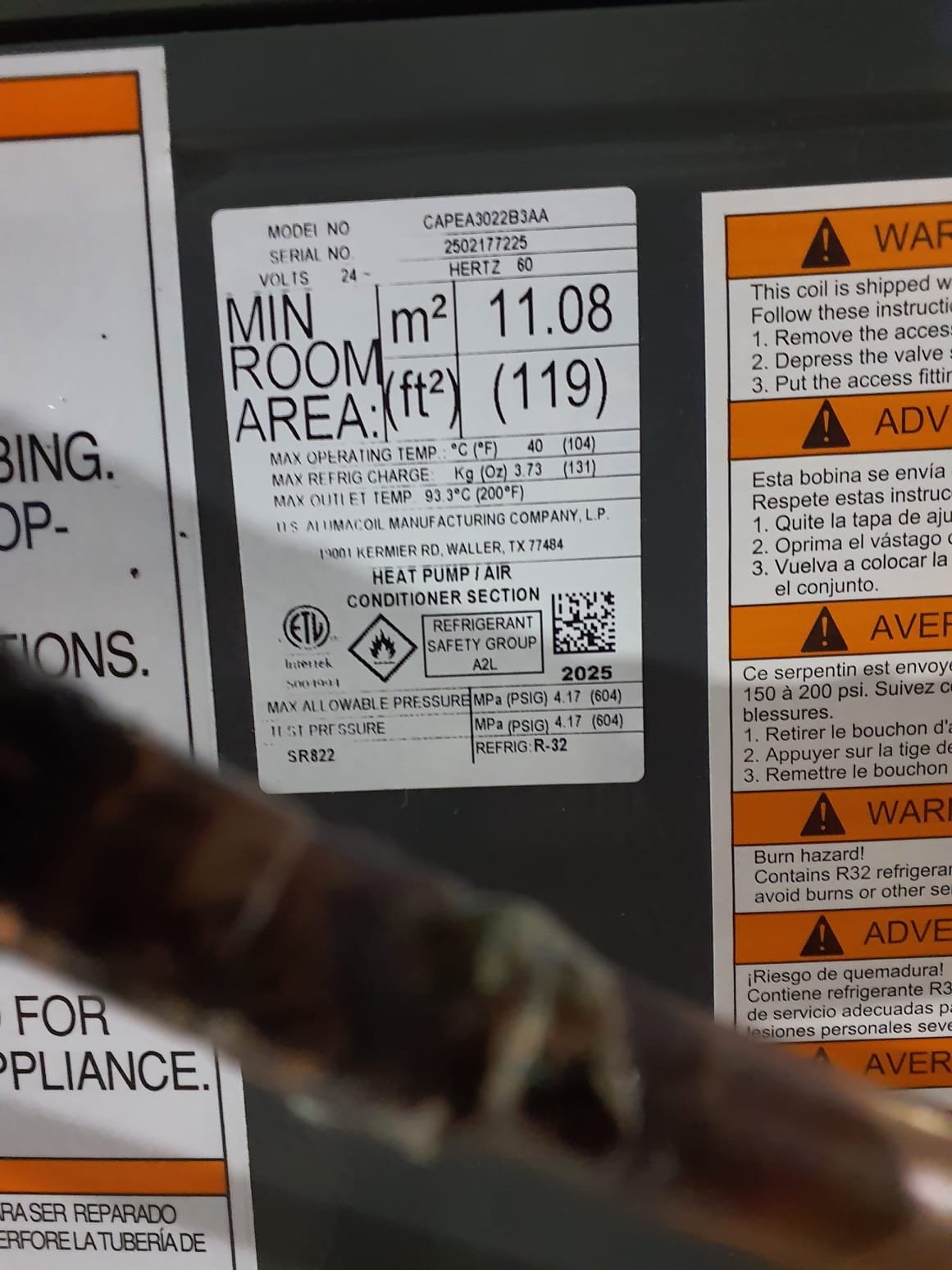 
SOLD: 12/12/2025 1:44:19 PM - Option 3

Install New Daikin HVAC System
Two Stage Variable Speed Furnace:
Model #: DR80TC0603BN 
Serial #: 2509017663
60,000 BTU's - 80% AFUE
High Efficiency, Side Discharge Air Conditioner:
Model #: DC6VSS3010A
Serial #: 2506183096
2.5 Ton - 17.2 SEER2
Indoor Coil:
Model #: CAPEA3022B3
Serial #: 2502177225
Daikin One Touch Thermostat: 
Model# DTST-TOU-A
Serial #: EA2503602130
 
Installation:
* Reconnect to existing electric
* Transition to existing supply and return ductwork
* Start up and commission new system
* Aprilaire 1210 (20x25) Media Air Cleaner
 
Warranty:
12 Year Daikin manufacturers Parts Warranty (Annual maintenance must be performed)
2 Year Westin Air Labor Warranty (Annual maintenance must be performed)
20 Year Daikin manufacturers Exchanger Warranty (Annual maintenance must be performed)
