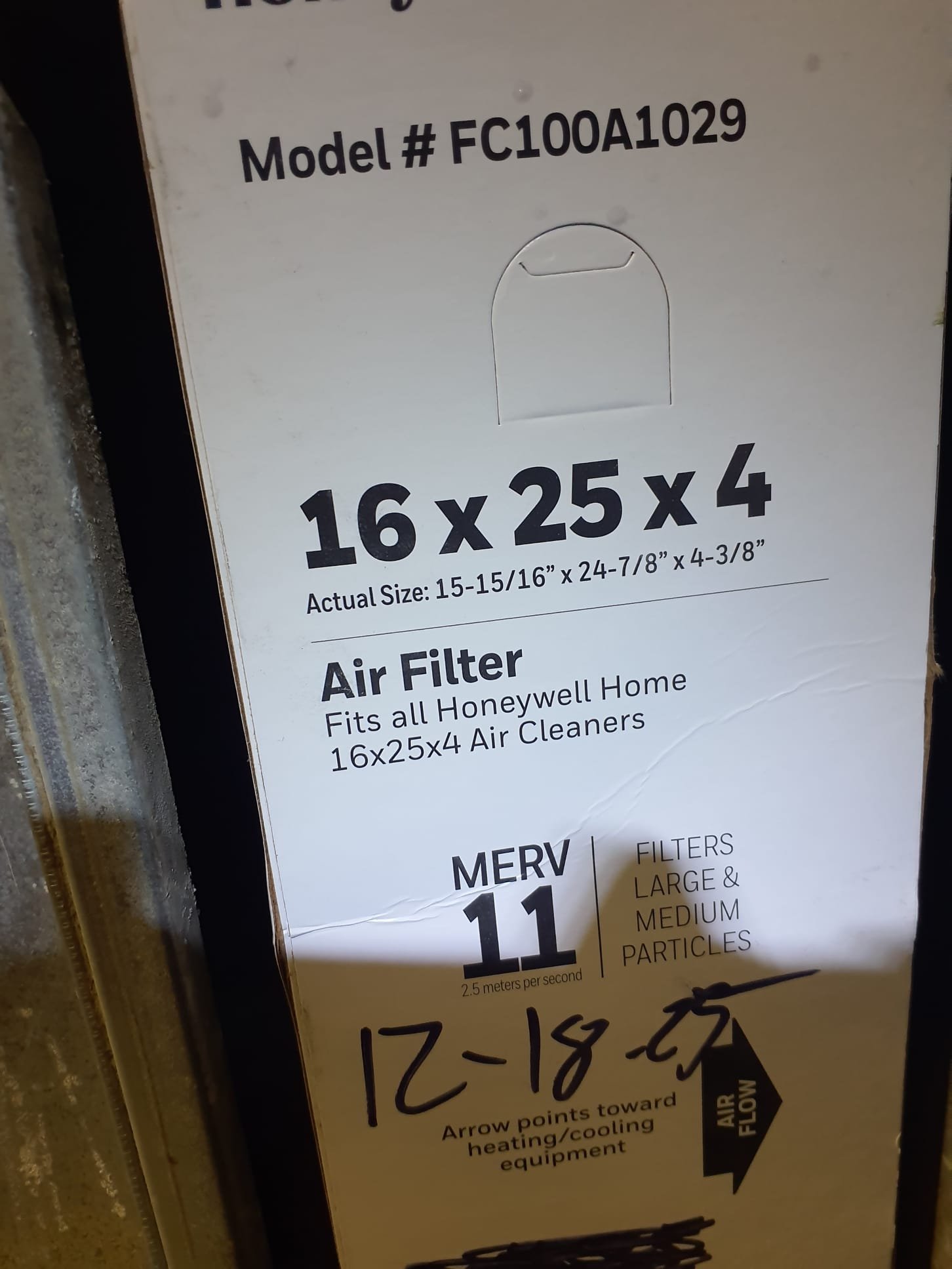 Performed heating maintenance on a 2016 Goodman 80% efficient single stage natural gas furnace
Filter very dirty
Replaced 16x25x4 filter with one from truck stock
Cleaned flame sensor
Blower capacitor tested 20mfd (rated 20)
Inducer motor making excessive noise: sounds like failing bearings 
Temperature rise 53⁰ (spec 35-65)
Gas pressure 3.5"wc (spec 3.5)
Combustion test numbers are very healthy
No carbon monoxide present in ductwork during operation
Furnace operating safely at this time 
