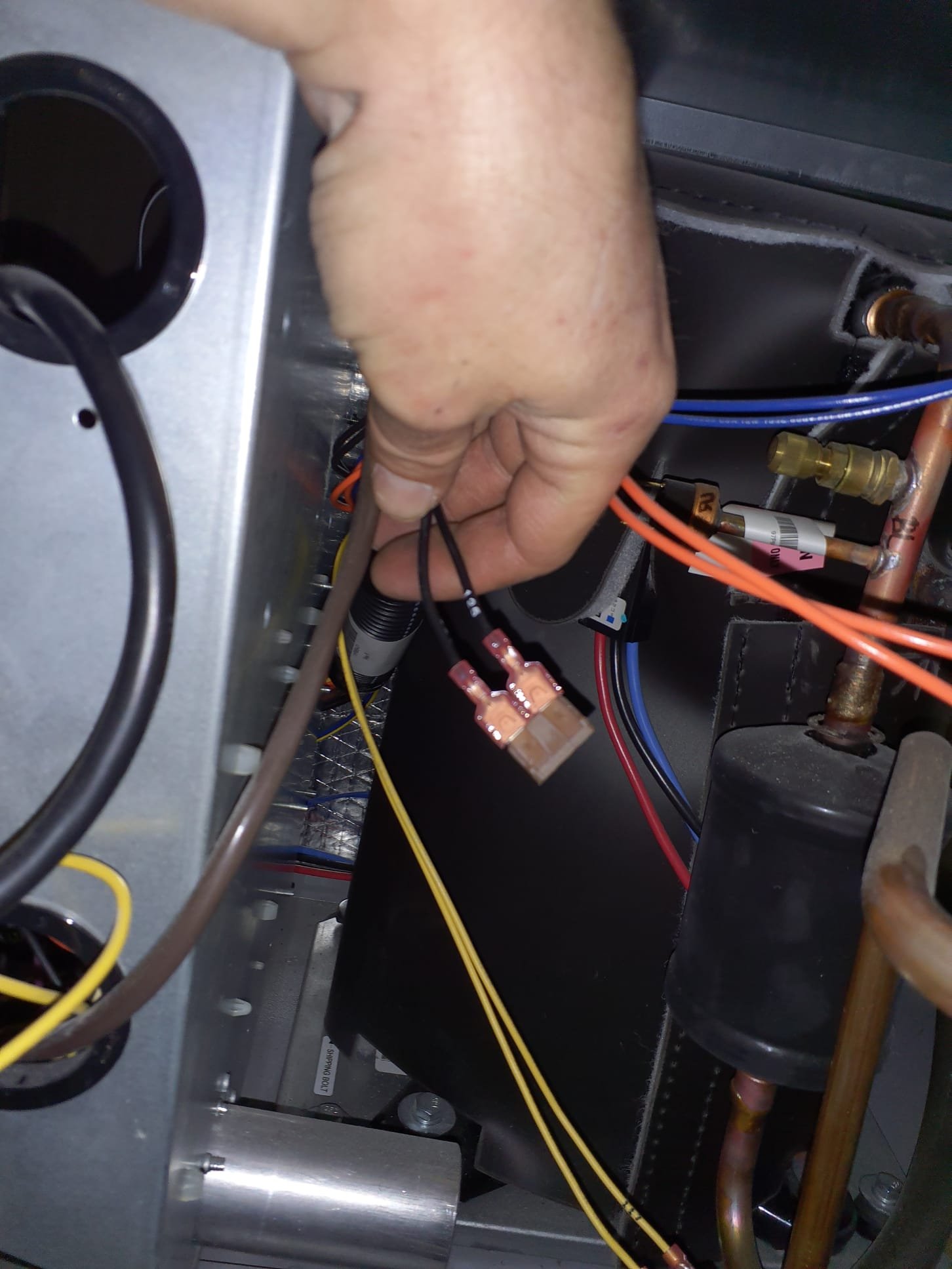 Geothermal had 155 occurrences of FP1 fault
Last lockout was FP1
With aurora aid tool, monitored fp1 
During start up, it went down to -11 and came back up in a short enough period of time to not trigger the fault
Checked wiring of fp1, no issues found
Used temperature clamp on TXV outlet to compare to fp1 numbers, fp1 was fluctuating a lot while the actual temperature of the line remained steady.
Also found high pressure switch Bypassed 
Verified it is stuck open

We will send a quote to replace fp1 sensor and install a service port tee with a high pressure switch 