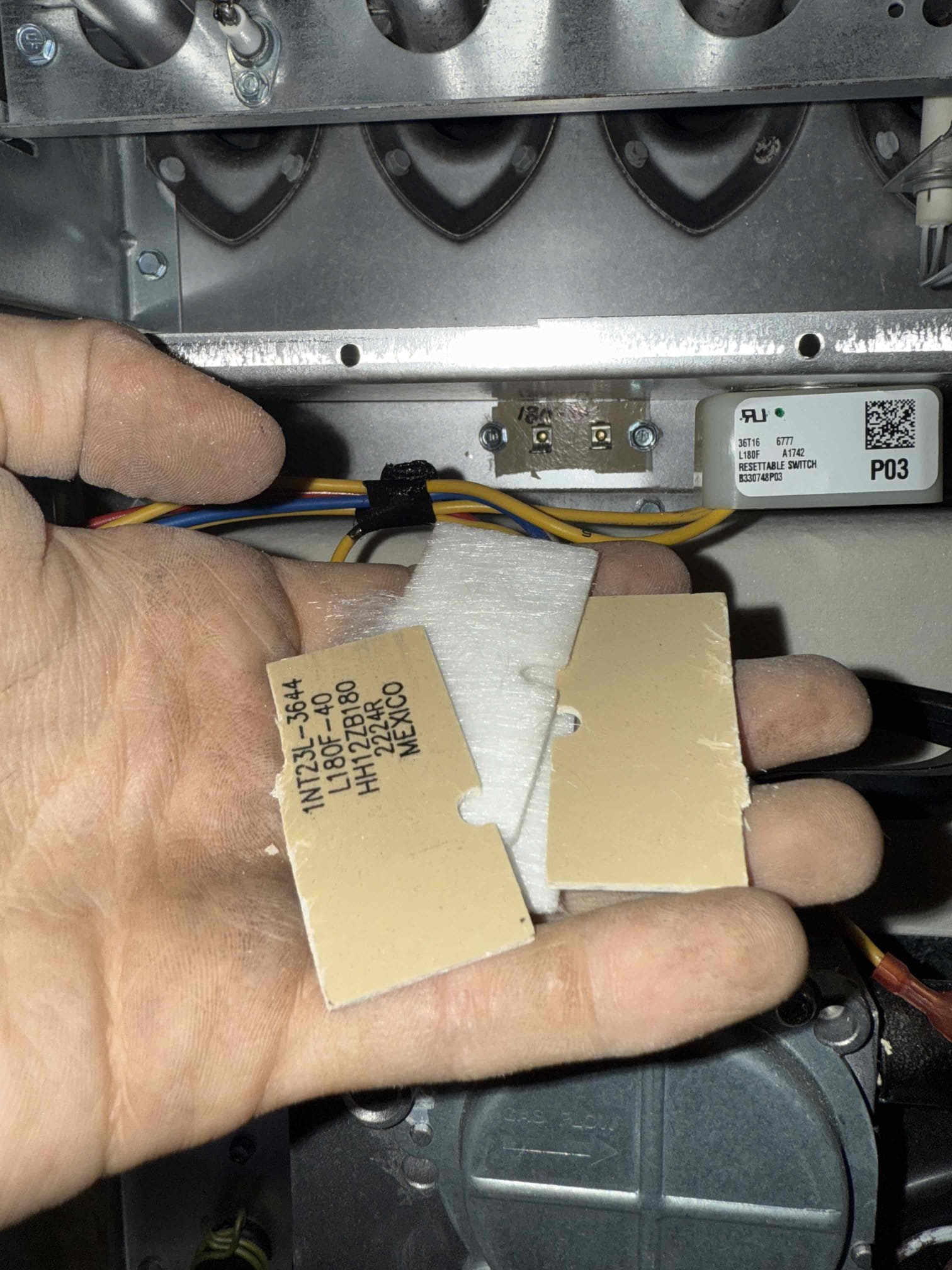 Upon arrival inspected system and found in limit failure inspected limit and limit was physically blown and would not reclose. Replace with truck stock same temperatures. Test run heat unit operational at this time