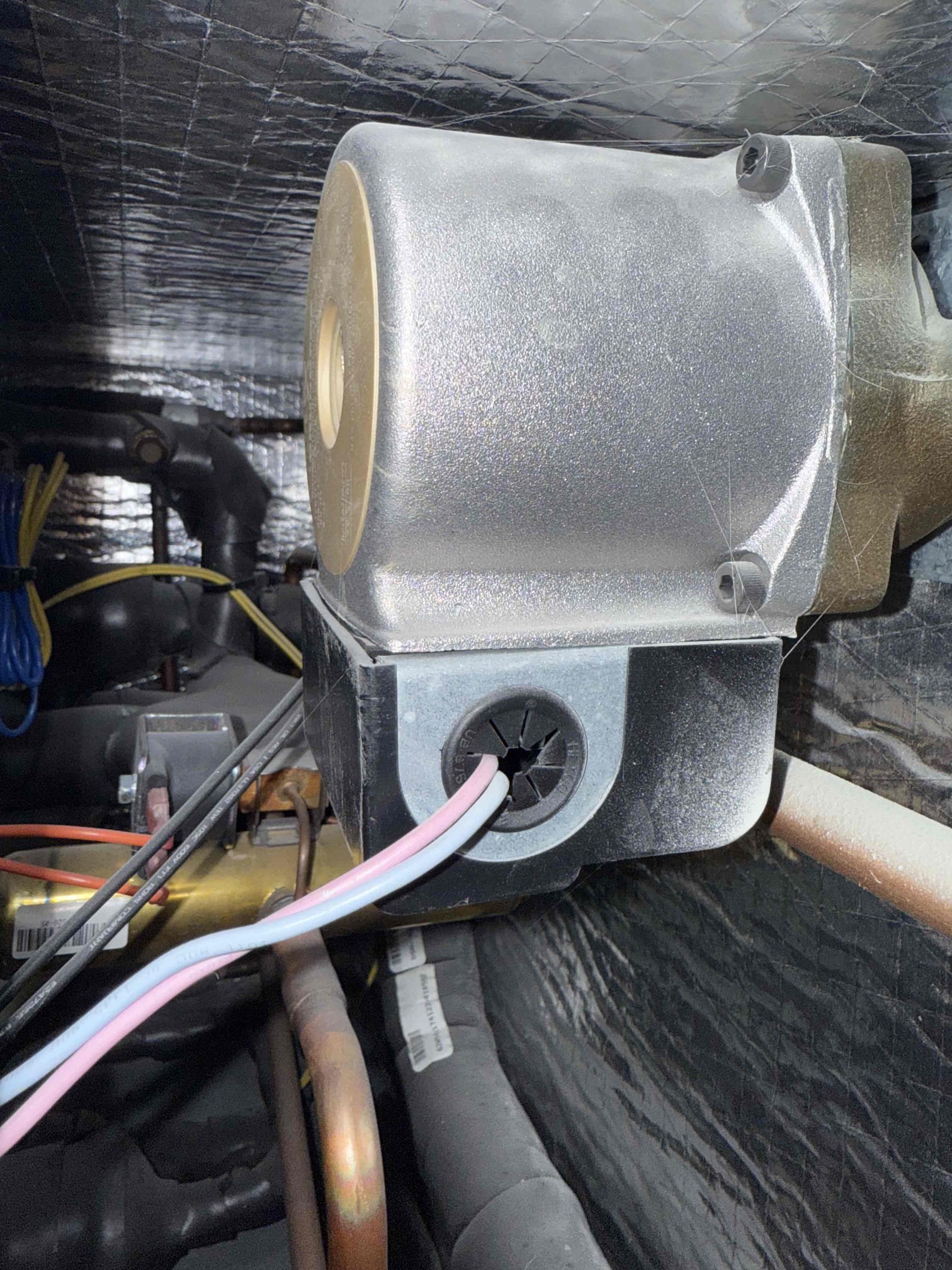 Upon arrival inspected system and found noise coming from hot water regeneration on Waterfurnace. Turned off HWG on Waterfurnace and collected photos of pump for replacement 