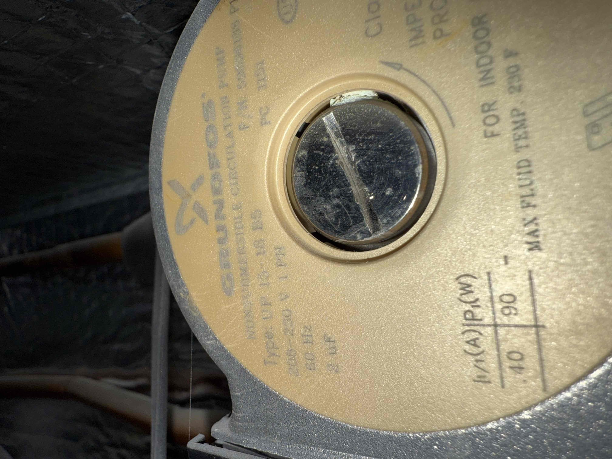 Upon arrival inspected system and found noise coming from hot water regeneration on Waterfurnace. Turned off HWG on Waterfurnace and collected photos of pump for replacement 