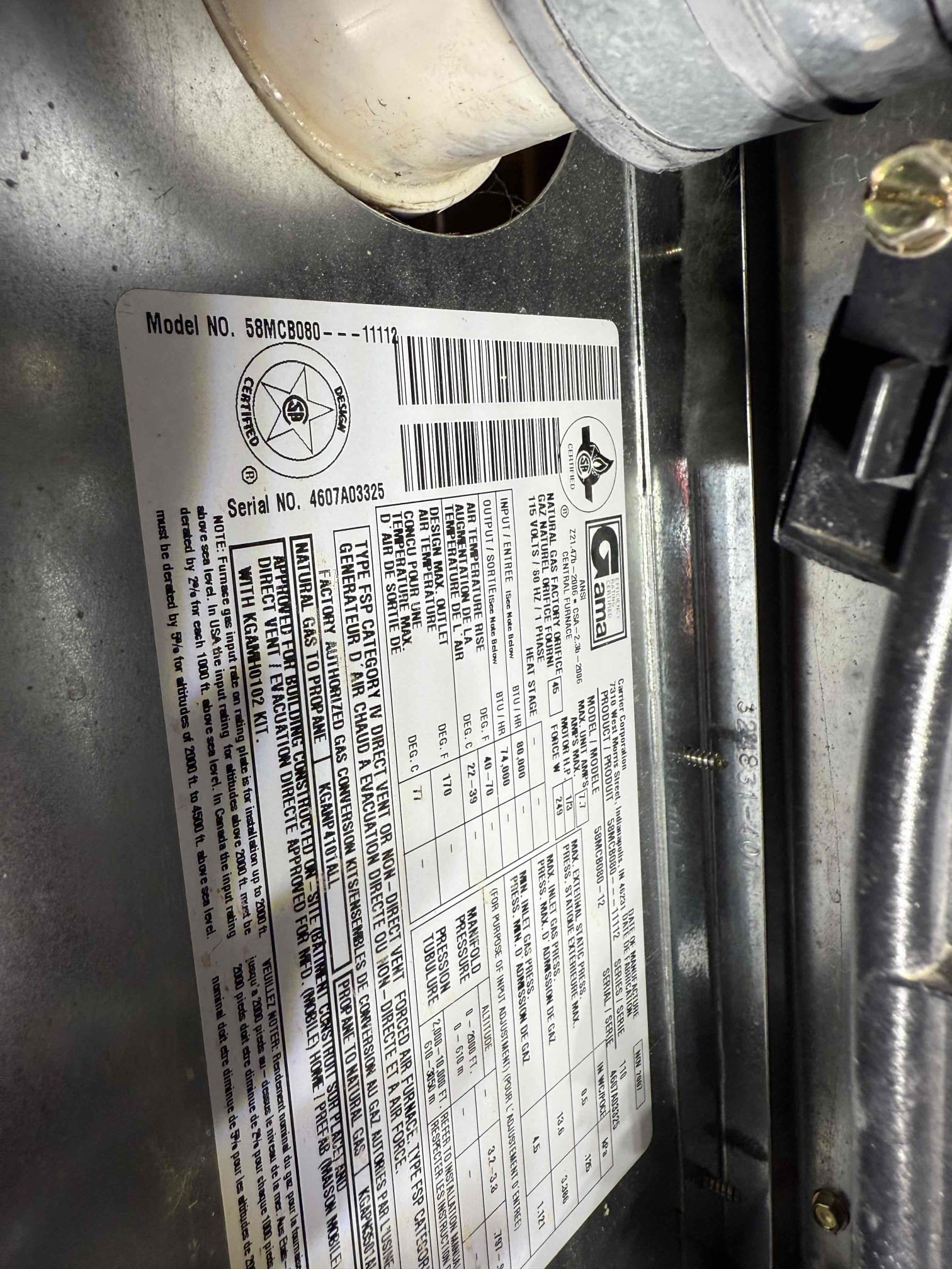 Upon arrival inspected Ssysyem and found broken inducer cooling wheel. Inform homeowner of noise source and recommend repair with spare wheel from office. Repair was approved obtained wheel and repaired inducer then test ran furnace and performed heating PMI. 
Gas heating preventative maintenance performed
Check filter - clean
Clean flame sensor
Inspect burners : no concerns 
Ohm test igniter: 64.3
Inspect wiring for loose connections and/or hot spots - none found
Check humidifier pad: n/a
Inspect exhaust flu - no concerns
Set thermostat for heat
Check amp draw on blower motor: 4.21
Check amp draw on inducer motor:0.92
Check delta T -  54°
Furnace is in optimal running conditions