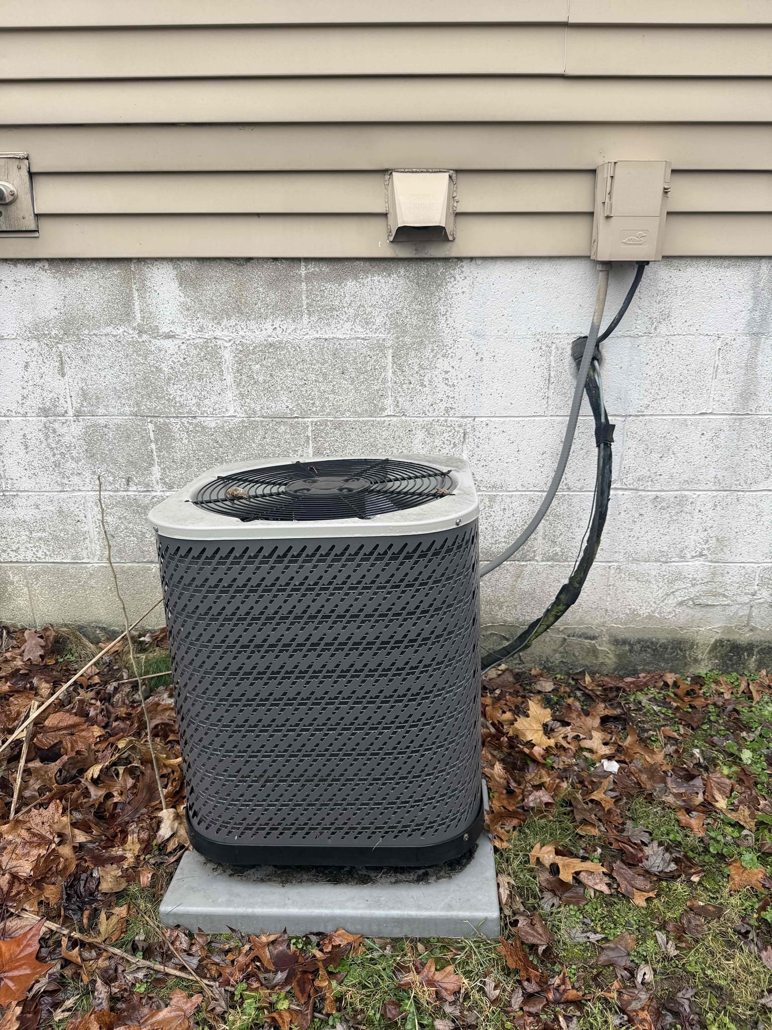 Upon arrival inspected system and found unit was heating at 27° rise on electric heat. Inspected heat strips and each pulling 16-18 amps and no errors with limits or anything. Air conditioner only outside so unit runs off electric heat only. Unit not satisfying demand Tenant stated unit has always ran constantly for heat and not quite satisfied. Quote replacement unit inside and outside, Pat requested we quote a heat pump and evap coil only for the basement to fit it in the newer air handler case. If coil cannot be sourced to fit in case then quote full air handler heat pump replacement. 