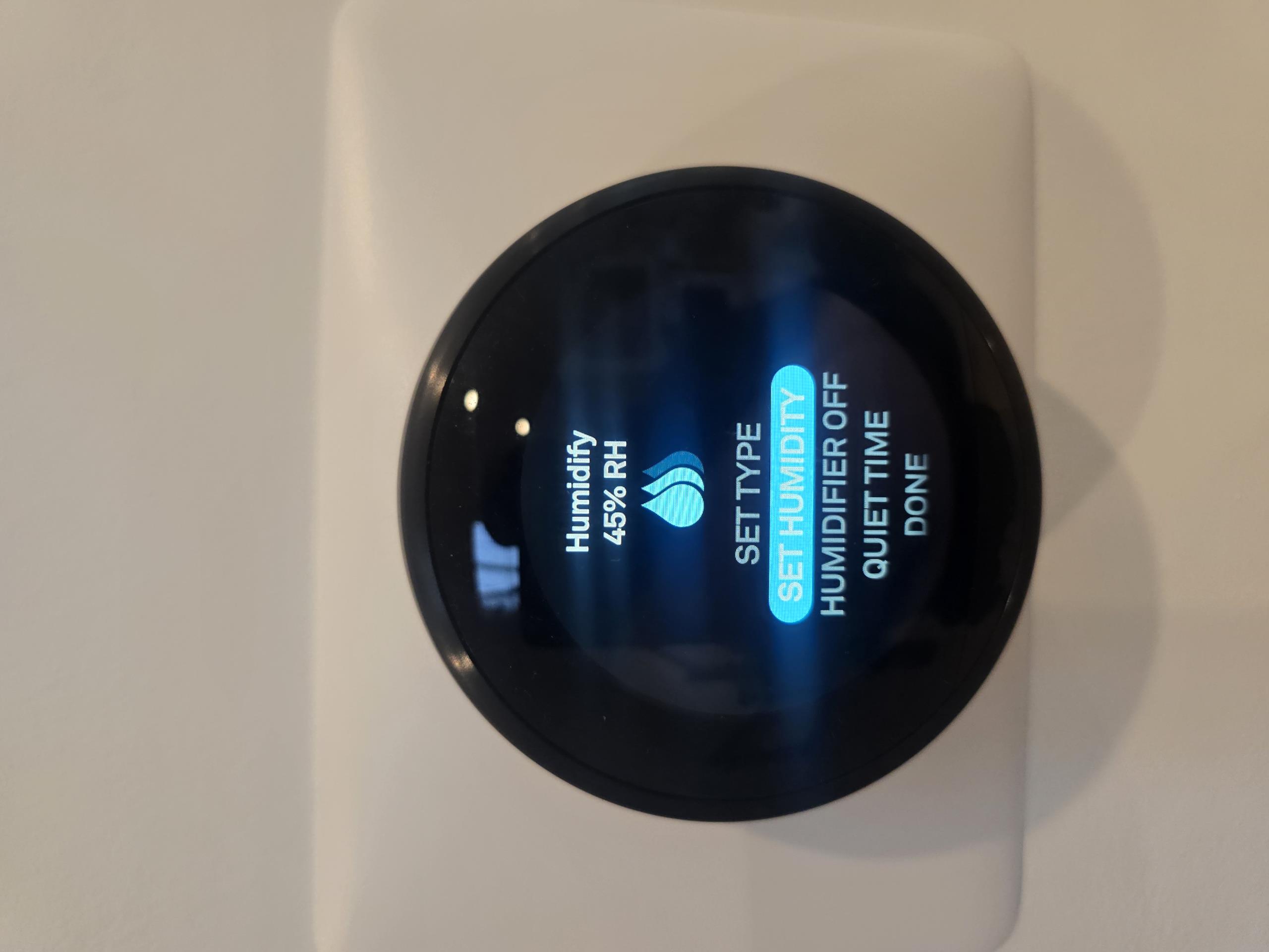 Google Nest thermostat is not properly controlling the humidifier. Confirmed proper wiring and that humidifier shuts off when furnace is powered off. This eliminates the possibility of tne wiring, or humidifier solenoid valve being the issue. Thermostat is powering humidifier when humidity is satisfied. Humidity set point of 45% and thermostat is still powering humidifier when it is reading 48%. Thermostat will need replaced. Japinder will replace the thermostat himself. 

Westin Air recommends Fresh Air Corps for duct work cleaning. 