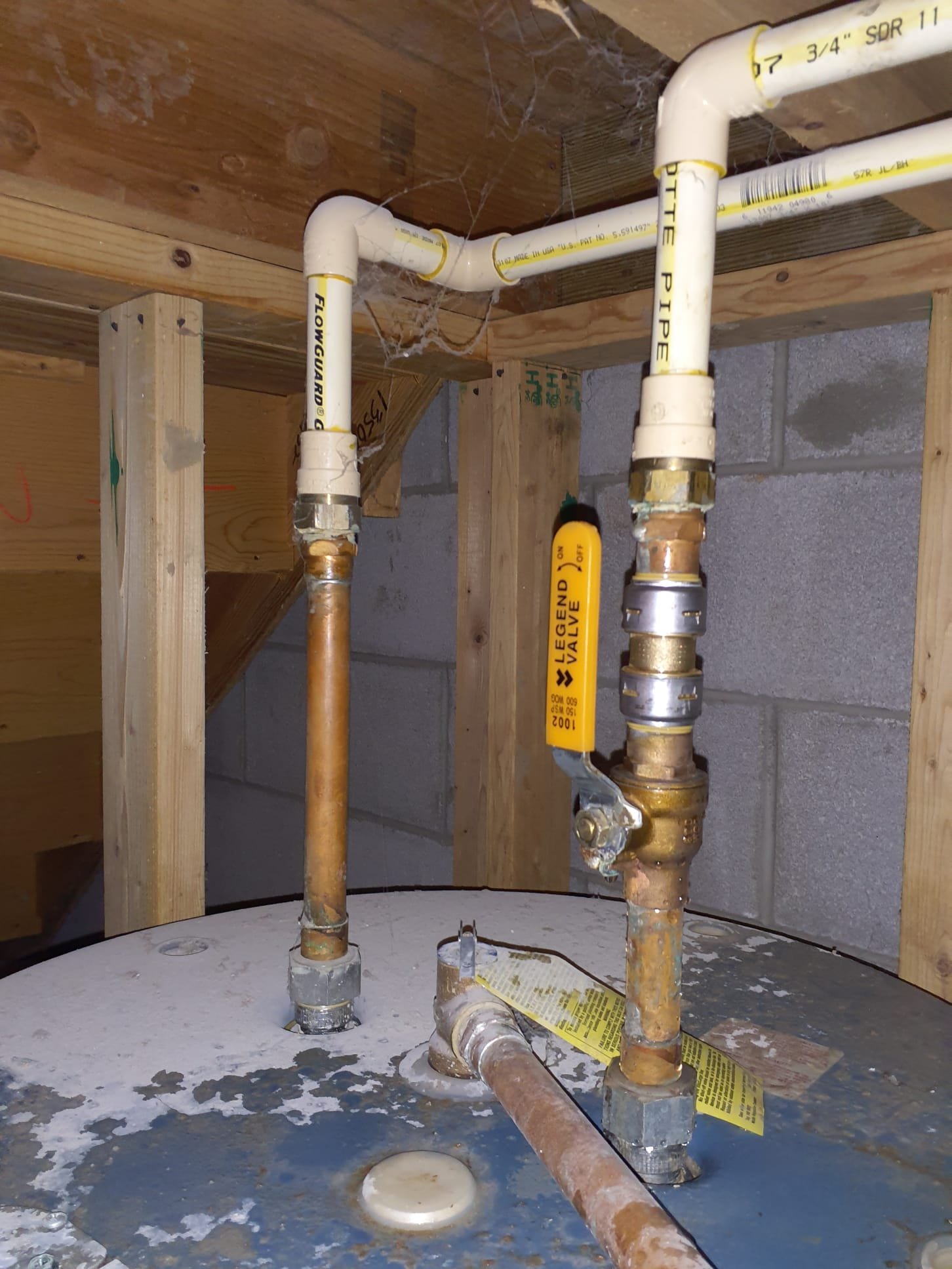 Swap humidifier water supply from cold water to hot water. Test for leaks and proper operation. 