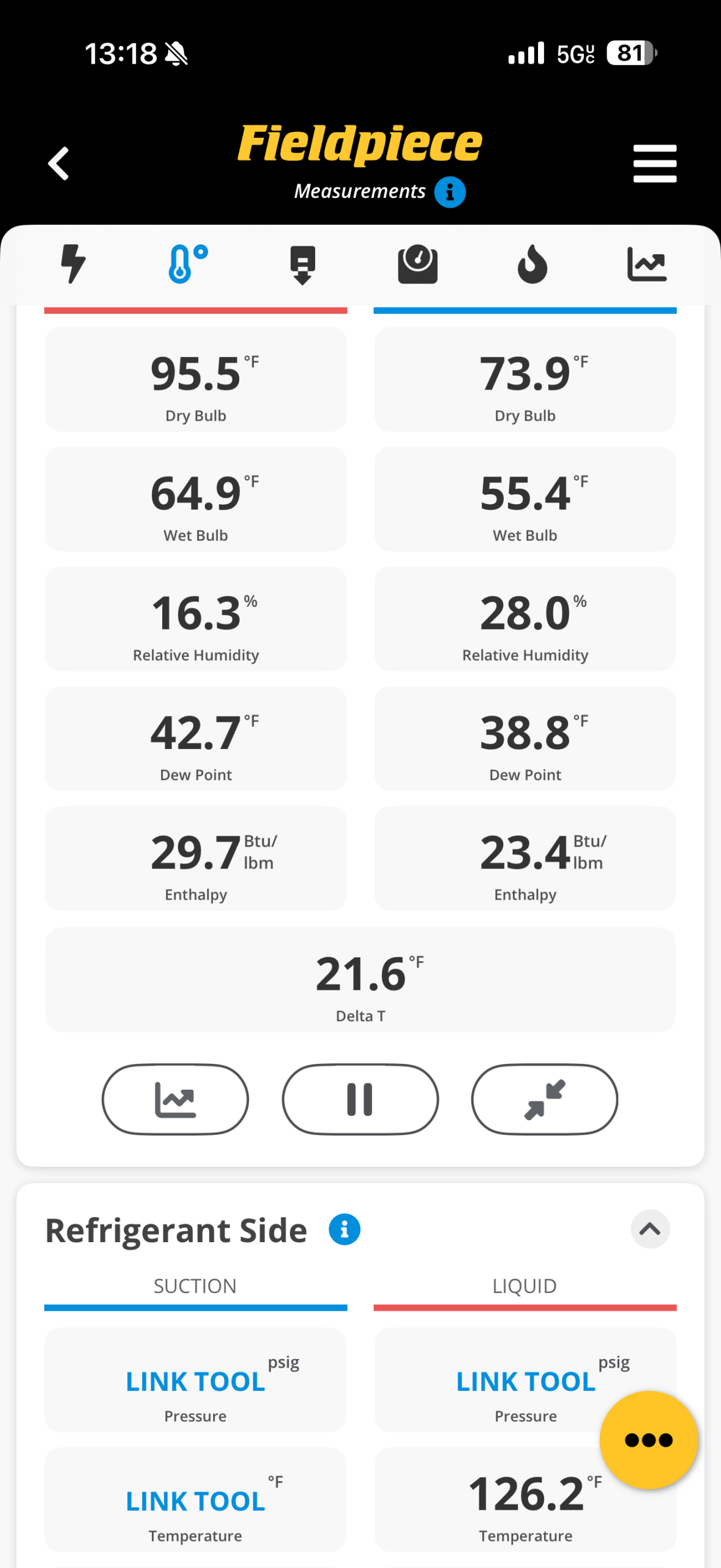 Maintenance warranty 
Changed T6 settings for 2⁰ droop and 90 minute staging timer
He does not do a schedule and keeps the temperature set to 68⁰
Compared his KWH for December 2025 to 2024, his usage is over 1000kwh less and this past December was pretty cold
 Benchmarked heat pump.  35⁰ outdoor, 126⁰ Vapor line, 21⁰ temp rise without auxiliary heat 
Discussed Daikin.  He might he interested in one. 