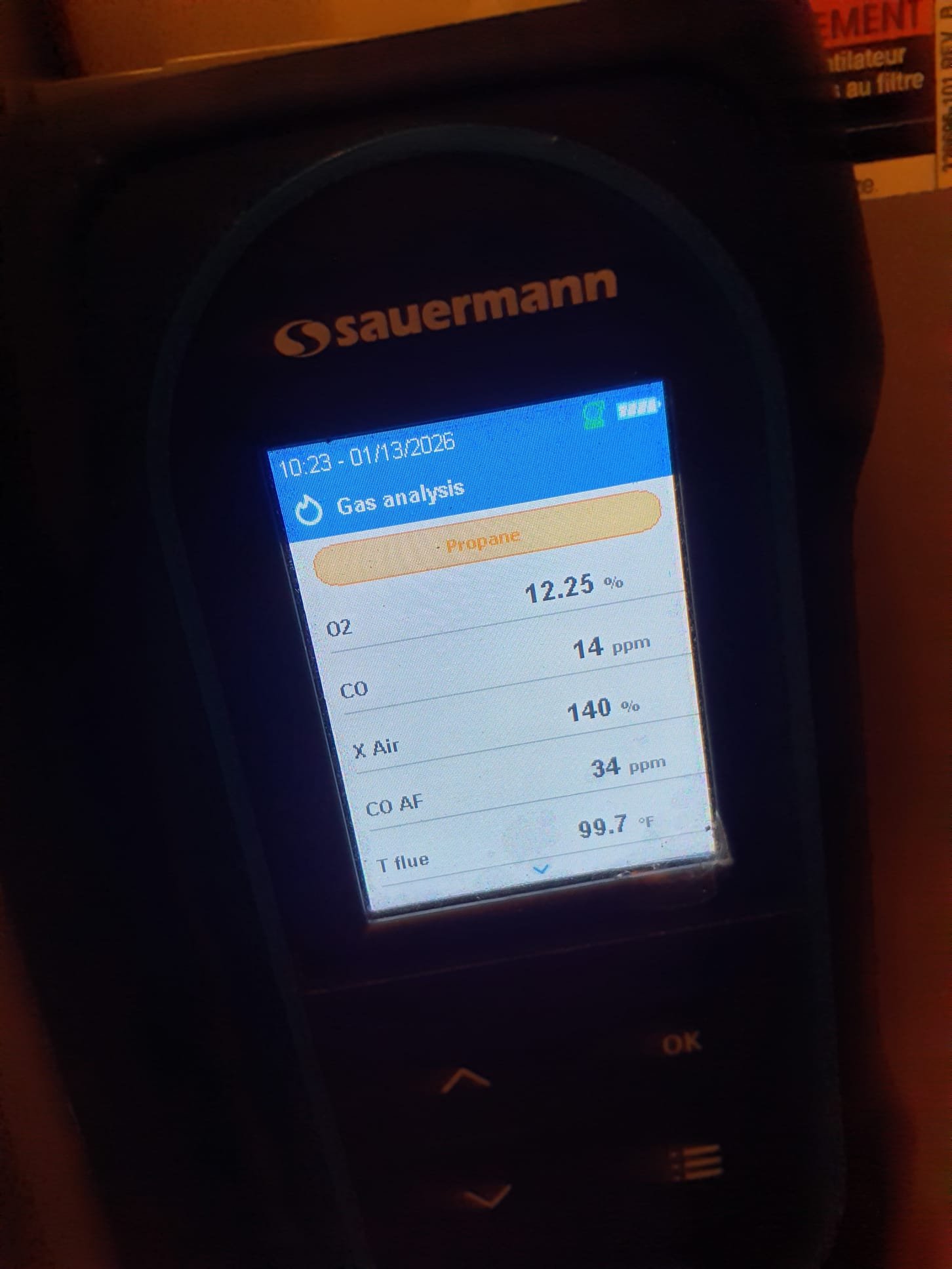 Performed maintenance on a 2009 Bryant single stage 93% efficient natural gas furnace
Replaced 16x25x4 filter with one provided on the gold maintenance plan
Pulled flame sensor and cleaned
Pulled condensate trap and flushed with hot water
Performed combustion analysis during run test
Numbers are OK, no concern for safety issues related to the heat exchanger
Gas pressure 3.8"wc with reference to the sealed burner box 
Temperature rise 47⁰
No concerns found on today's visit
Furnace operating within manufacturer's specifications at this time 