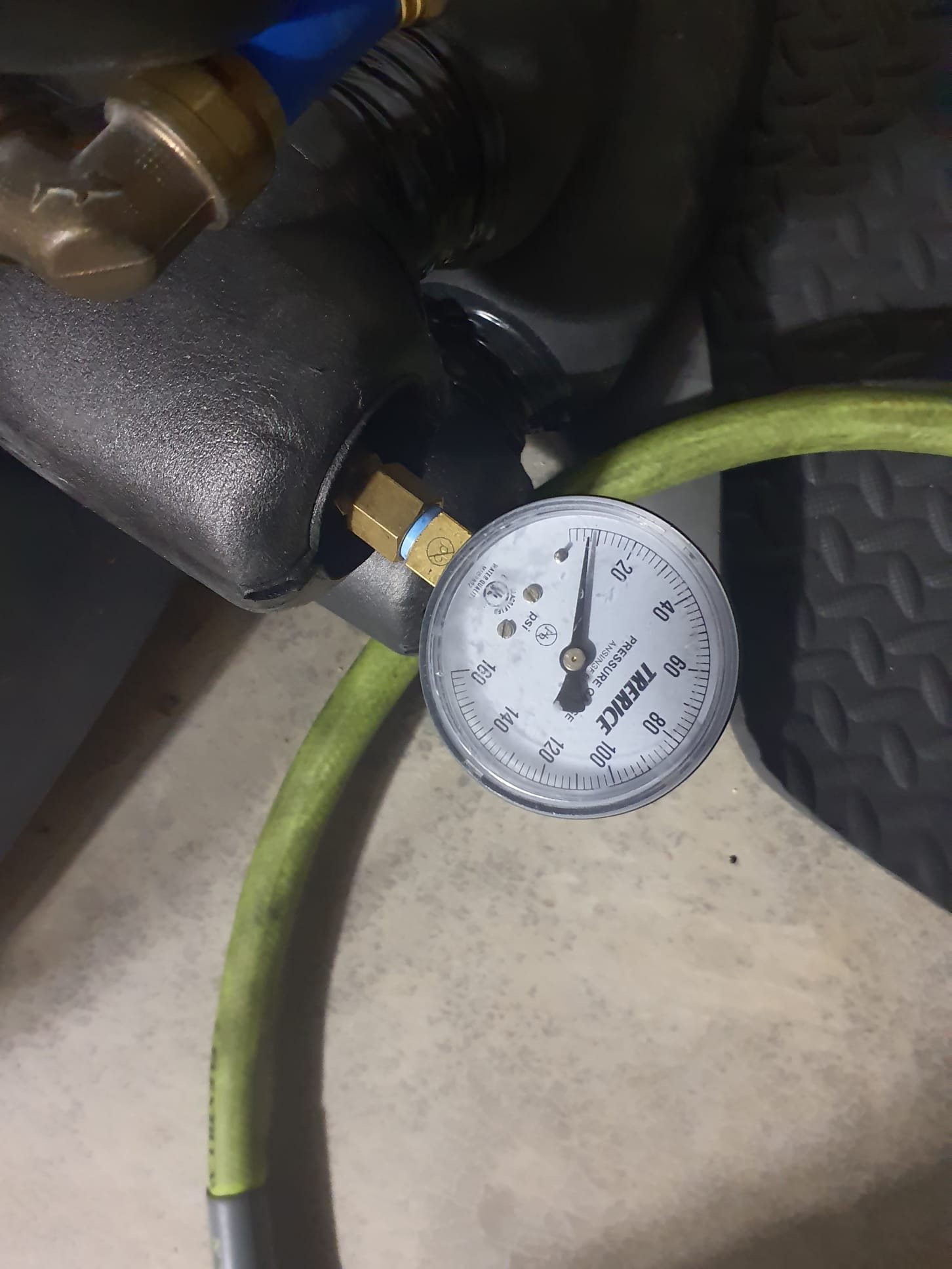 Preventative maintenence inspection on Carrier propane furnace and Waterfurnace geothermal units. Gas furnace inspection includes filter check, flame sensor cleaning and ignitor test, condensate trap cleaning, operation test to test gas pressure, air temperature rise, and check for carbon monoxide. All gas furnace test came back good with no issues found or suspected. 

Waterfurnace inspection included operation test to test refrigerant temperatures, air temperature rise, and ground loop pressure/temperature. 

Only issue found with geothermal operation was low ground loop pressure. Over time, the ground loops pipes with expand and cause pressure drop, and this does not mean there is a leak. Repressurized ground loop from 10psi to 80psi. 

Low ground loop pressure will lead to inefficient operation due to reduced heat transfer. Inefficient operation causes longer run times. 

Question about ground loop position should be able to be answered by Jackson Well Services as they were the ins