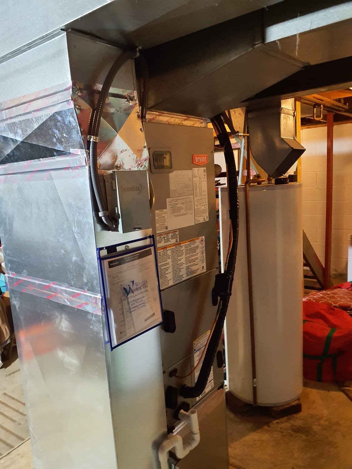 
SOLD: 01/12/2026 11:21:52 AM - Option 1

Install New Bryant All Electric HVAC System
Air Handler: FJANXB36L00
Serial #: 2325F35861
15 KW Electric Heat Kit
Heat Pump: GH5SAN53600AABAA
Serial #: 2925X59486
 
Installation:
* Reconnect to existing high voltage electric
* Transition to existing supply and return ductwork
* Start up and commission new system
* Honeywell T6 Pro Thermostat
* 1" Standard Filter Rack
 
Warranty:
10 Year Bryant manufacturers Compressor Warranty (Annual maintenance must be performed)
10 Year Bryant manufacturers Parts Warranty (Annual maintenance must be performed)
2 Year Westin Air Labor Warranty (Annual maintenance must be performed)

