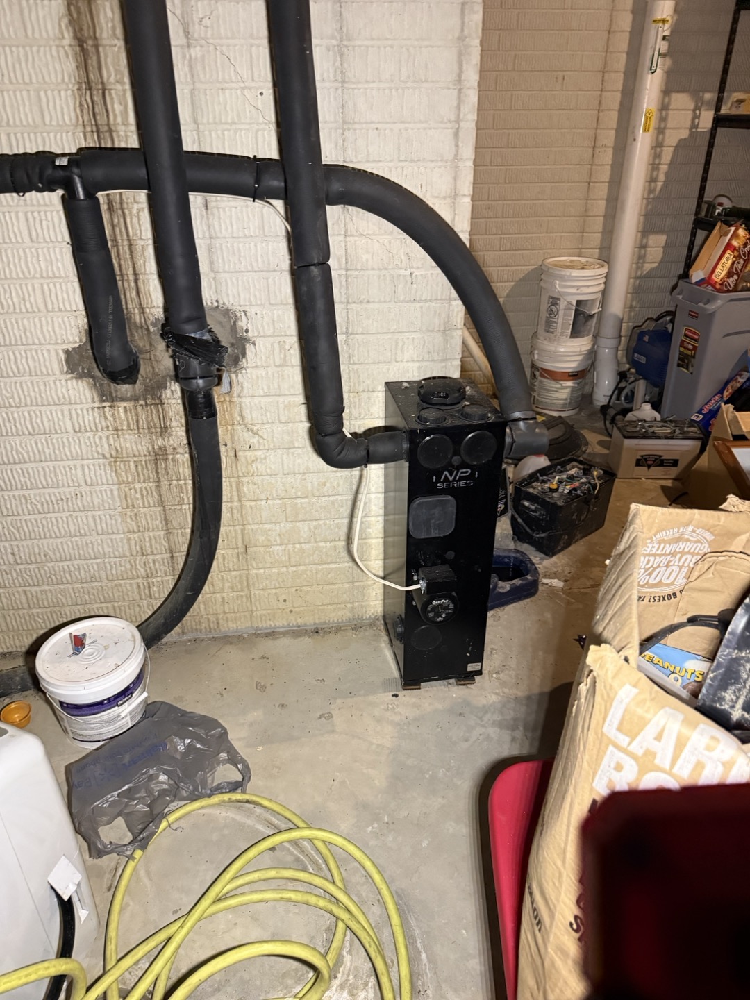 Upon arrival inspected system and found unit in lockout E2. Inspected pressure on refrigerant system and unit at 197 psi on high side, sensor reading OL will not close. Jumped wires until we can return with a new pressure switch. Unit will still have over amperage protection until then. 