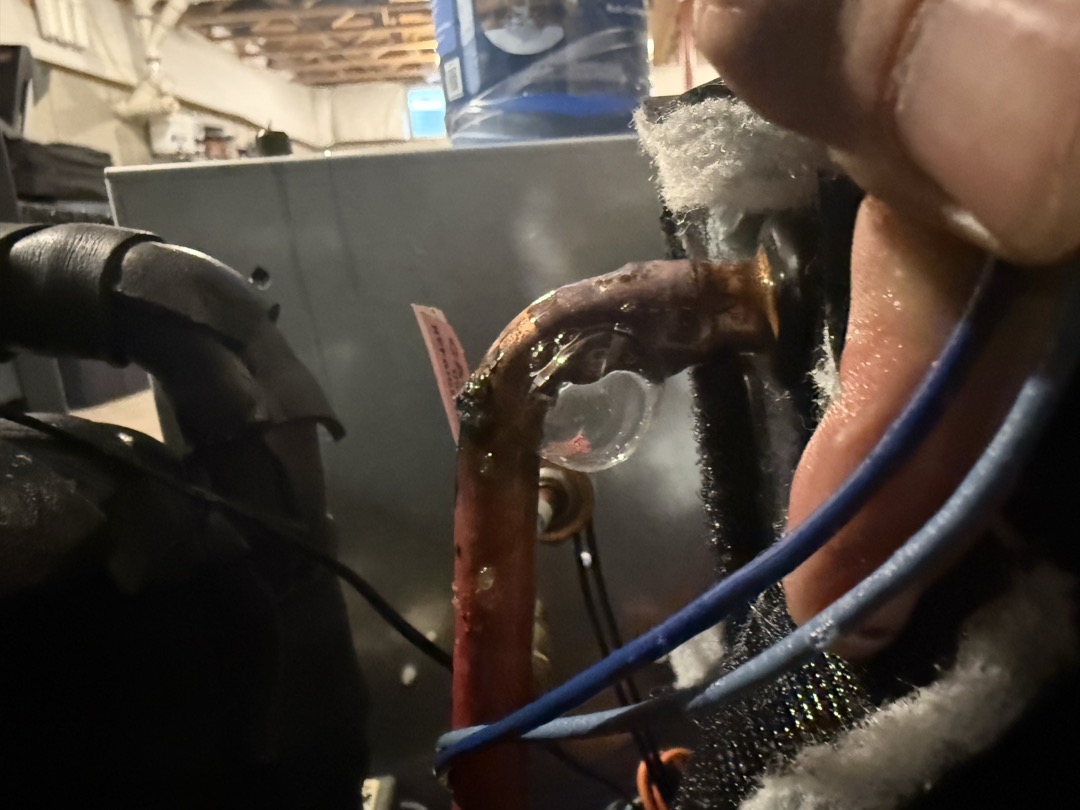 Found leak in same spot from previous repair. Need to return and perform repair again.