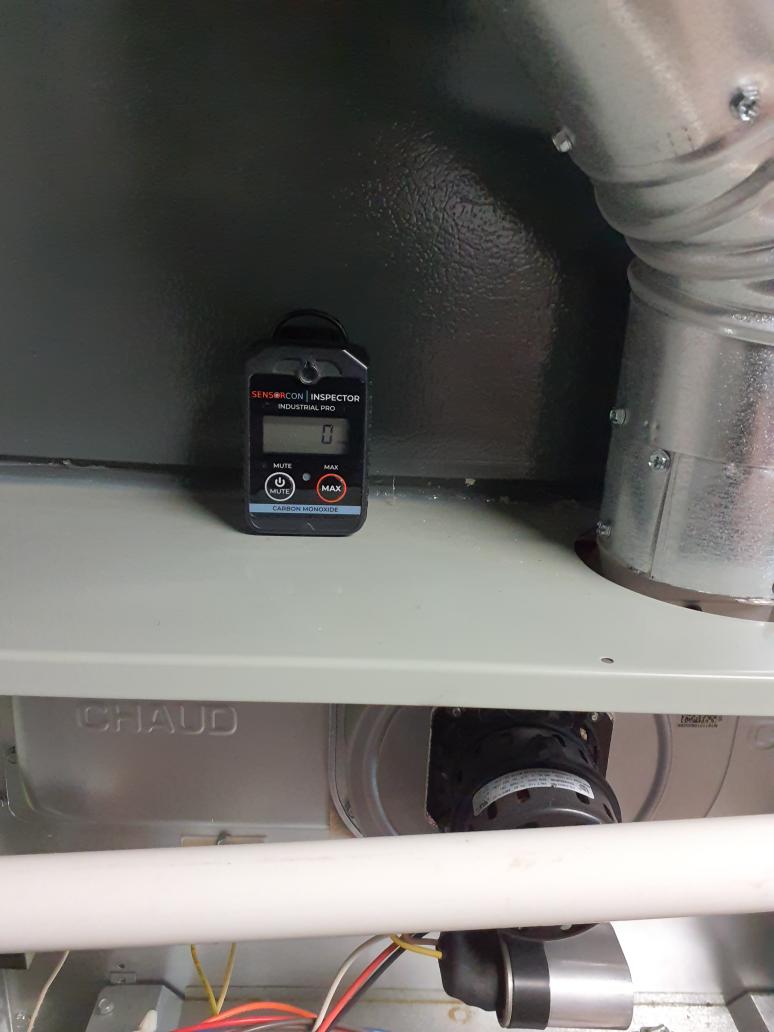 Performed two system heating maintenance

Main furnace: 
2020 Trane 2 stage 80% efficient natural gas furnace
Trane clean effects electronic filter on schedule with homeowners: verified clean and internal components in good shape
Aprilaire #35 humidifier water panel on schedule with homeowners: current water panel OK
Adjusted pitch to humidifier drain behind the furnace, it was going uphill towards the drain outlet
Pulled flame sensor and cleaned 
Pulled pressure switch tubing and cleared the port
Burners are in great shape
Blower wheel in clean condition, no vibrations from it
Exhaust piping in good shape
0ppm carbon monoxide around the furnace and water heater venting during furnace operation
No concerns found

Second furnace:
2016 Trane 2 stage 96% efficient natural gas furnace 
Trane clean effects in good shape
Aprilaire water panel in good shape 
Drain lines clear for furnace and humidifier
Blew out Condensate drain trap for the furnace
Intake air screen free of debris
Pulled and 