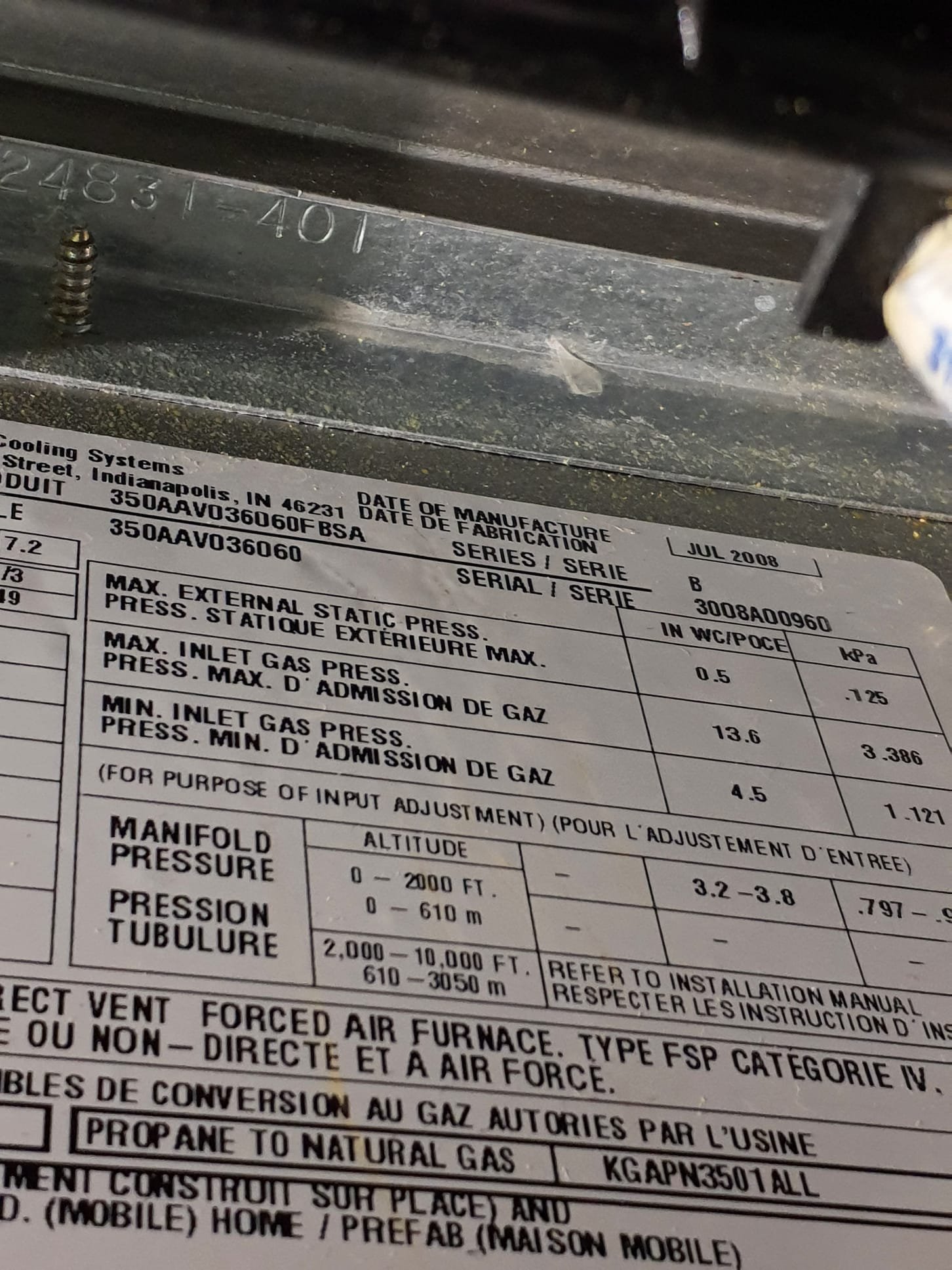 Preventative maintenence inspection on 2008 Bryant high efficiency furnace running in good condition despite age. Air filter is in decent condition. Check again in 1-2 months. Clean flame sensor and check ignitor. Visual inspection of burners. Flush condensation trap and drain lines. System had a water leak internally due to broken drain hose clamp. Replace hose clamp to ensure no leakage. Informed tenant to keep an eye out for water leaks. Test ran system in heating mode from thermostat. Temperature rise is within specs. Blower and inducer motors tested good. Pvc flue vents in good condition and no sign of leaks. 0PPM CO detected during testing. System is operating properly, safely, and ready for Winter. 