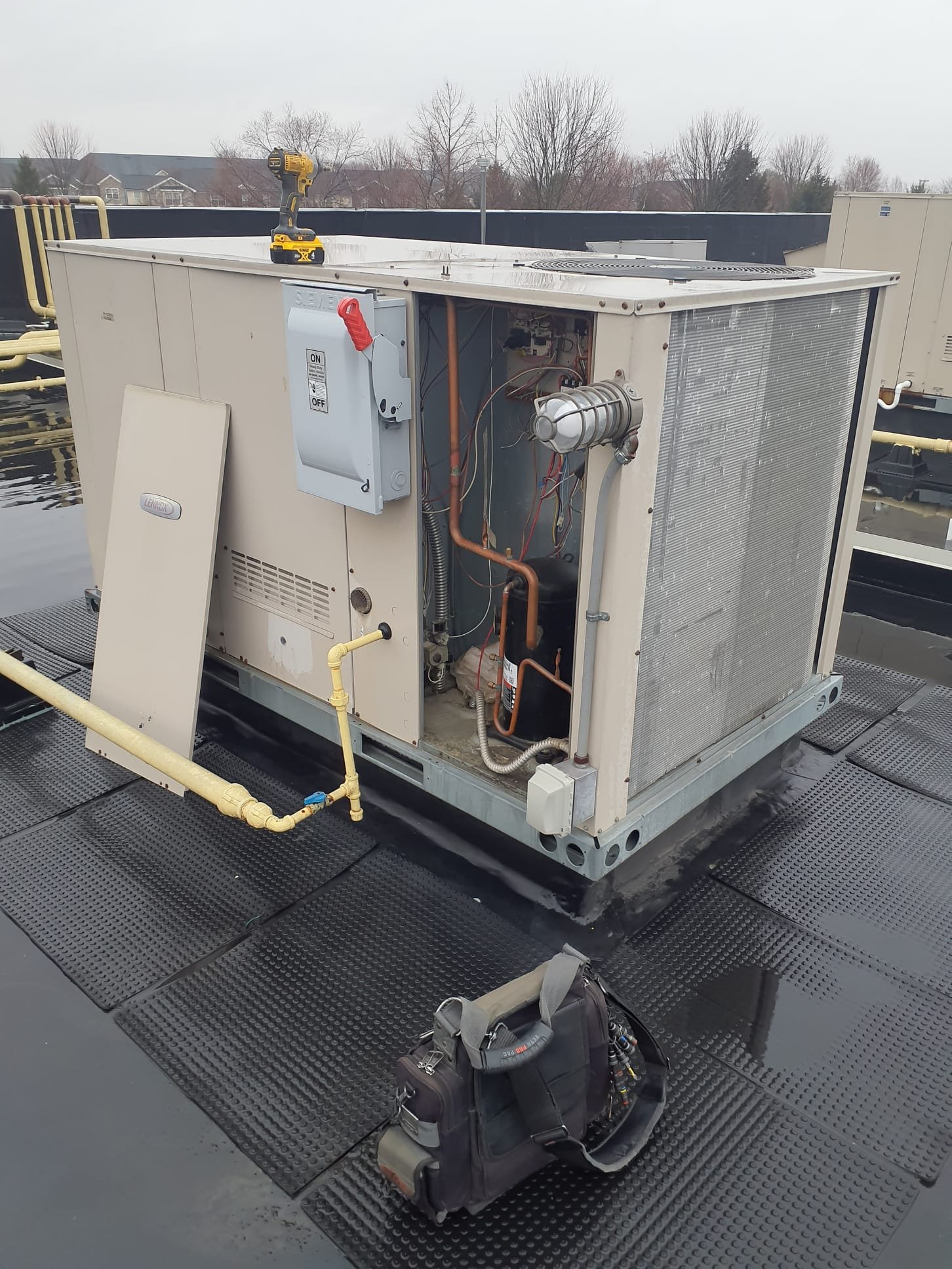 Inspection of all electrical systems. Could not recreate issue of heating stuck on while on site. Suspect it could be a bad control board with intermittent relay sticking. Will prepare a quote for control board replacement. 