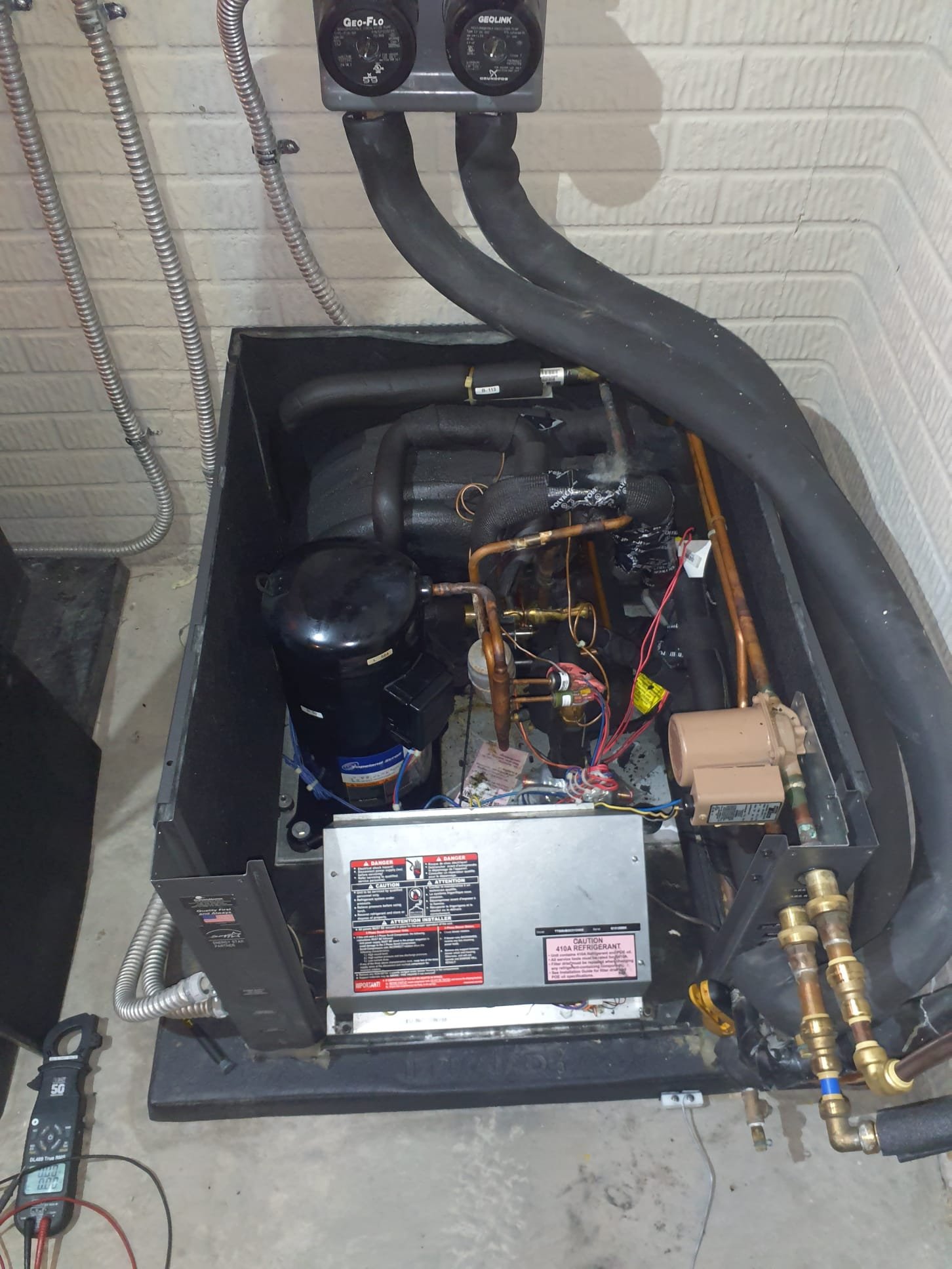 A national inspection of the unit shows no fault codes or obvious issues. Check last fault code history, and no fault code was found. Attempted to test run the unit in heating mode. After brief delay, the compressor contactor engaged and the compressor made a humming noise but did not operate. 80uf capacitor tested good at 81uf. Tested internal windings. No issues with internal electrical components of the compressor. Compressor is mechanically locked and will not operate. Compressor will need replaced. Quote for compressor replacement will be emailed over today or tomorrow. 