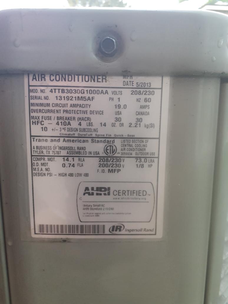Upon arrival, system is low on refrigerant with operating subcool of 1F, with manufacturers specs being 10F +/-3F
Charge system to factory specs with new r410a refrigerant. Inject leak stop + dye in an attempt to stop the leak and/or make a leak more visible in case the leak cannot be stopped. System needed approximately 1.25 lbs and system is now operating with a 13F subcool. No other issues found or suspected during test run. 