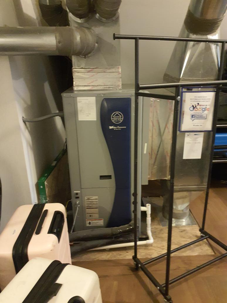 Attic system 5 ton Carrier (Climatemaster)
25psi on ground loop in off cycle
Both loop pumps functioning
22⁰ delta in high cooling
Geo system performance is normal

Second floor horizontal 3 ton Carrier 
Loop pressure with pumps off 22psi
Both loop pumps functioning 
24⁰ delta in high cooling 
System performance is normal
No means of service disconnect for the auxiliary heaters at the unit

Basement system 6 ton carrier
Loop pr3ssure 25psi during operation 
Both pumps functioning 
Producing 24⁰ delta T

All testing was performed by jumping the equipment control wiring at the units themselves
Systems are controlled by a home automation controller
Since the equipment operates locally, it appears the issues stem from the home automation controls

This invoice is payable online