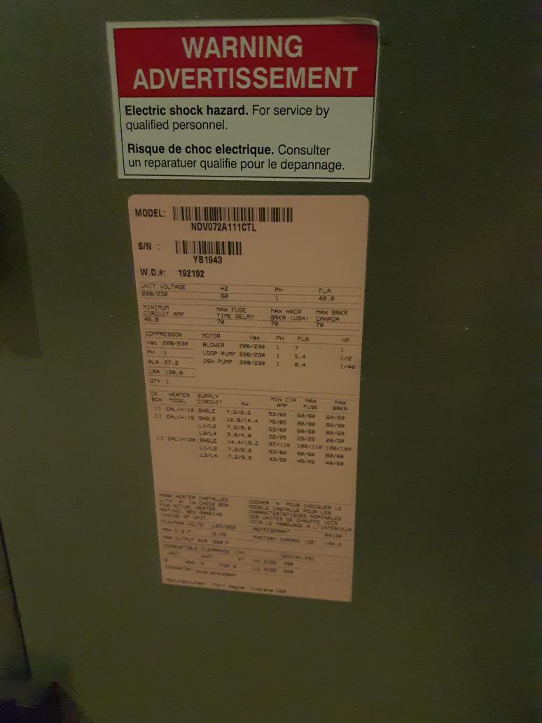 19 year old WaterFurnace locked out on low refrigerant pressure
Air coil has a massive refrigerant leak, oil puddled up in the drain pan

We will quote system replacement 