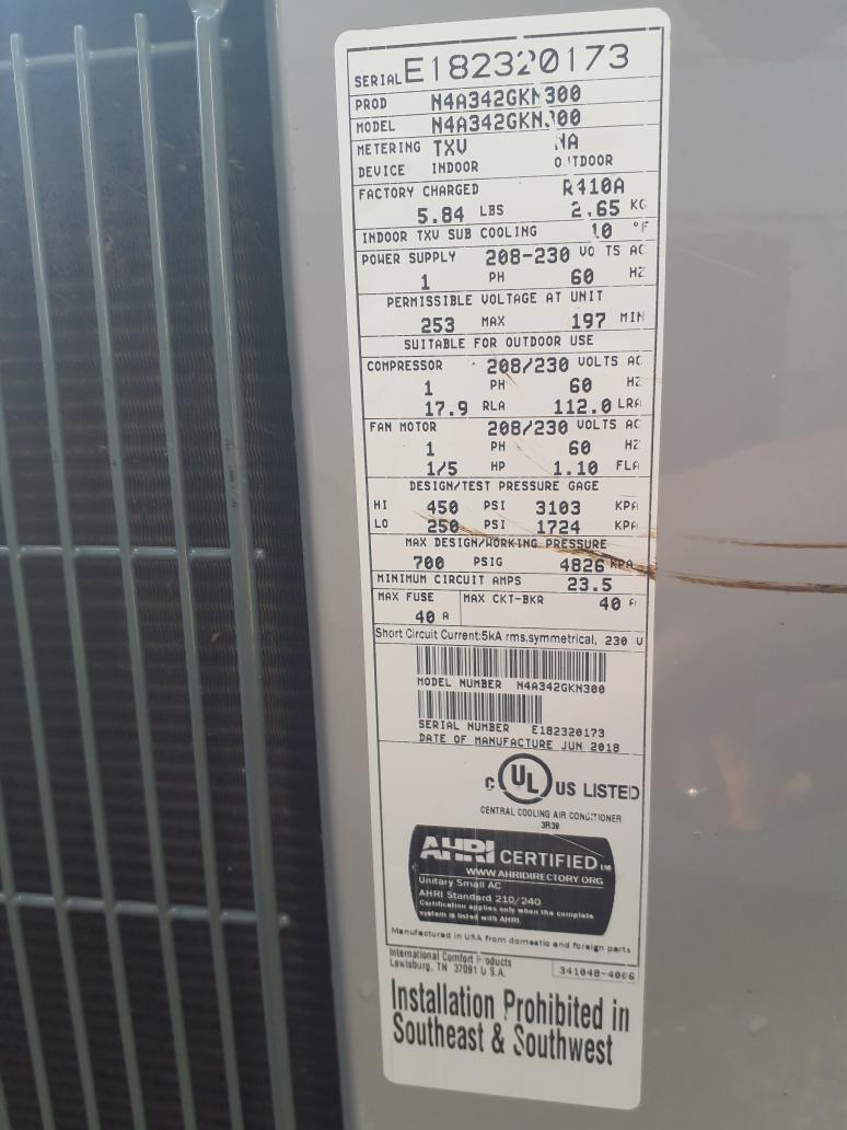 Upon arrival, Josh showed a video of the system operating while making the noise. Noticed in the video that thr fan motor was not operating. Checked 45/5 capacitor and found it reading 35/1. Capacitor being very low on spec caused the fan motor to not start. Replaced with new 45/5 Capacitor covered under parts warranty but no labor warranty. Test run operation to verify no other issues. System is operating properly at this time. Noise is most likely from high stress on compressor in not normal operating conditions, and/or internal pressure bypass opening due to no condensing fan motor operation.
