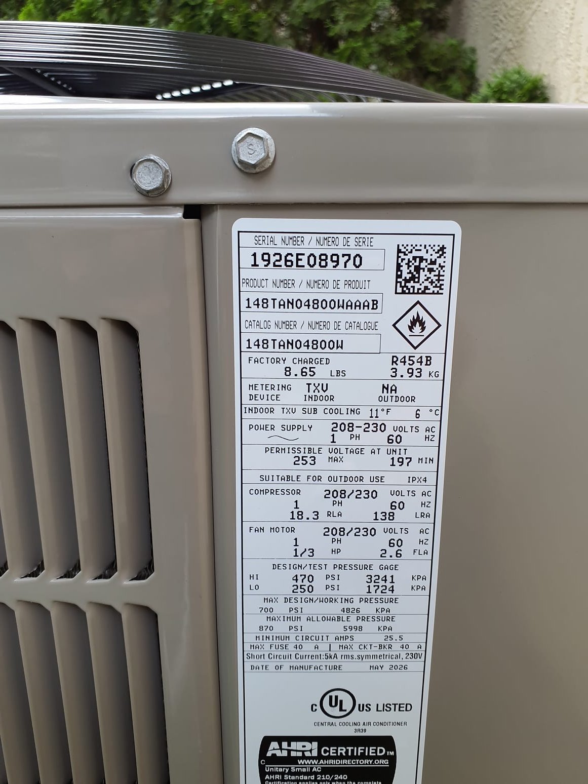 SOLD: 06/03/2026 3:53:51 PM - Option 2 - Install Bryant HVAC System

Equipment:
*Furnace - Preferred - Two Stage Gas Furnace
Model#927TA60100V21 
Serial#S1826A43831
100,000 BTUs-97% AFUE
*Bryan Indoor Unit (Coil)
Model#CVAVA4821XMA
Serial#S1626J74203
*Single Stage Air Conditioner
Model#148TAN04800W
Serial#1926E08970
48,000 BTUs - 18 SEER2

Installation:
Basic Install Kit 
Plenum transition 
RX-11 Flush 
PVC drain 
Low voltage wiring 
Outdoor pad
Disconnect 
Electric wiring whip

Accessories Selected:
Thermostat - Honeywell Elite Pro S1200 Smart Thermostat
Air Filtration - April Aire 1210 (20X25) Media Air Cleaner








