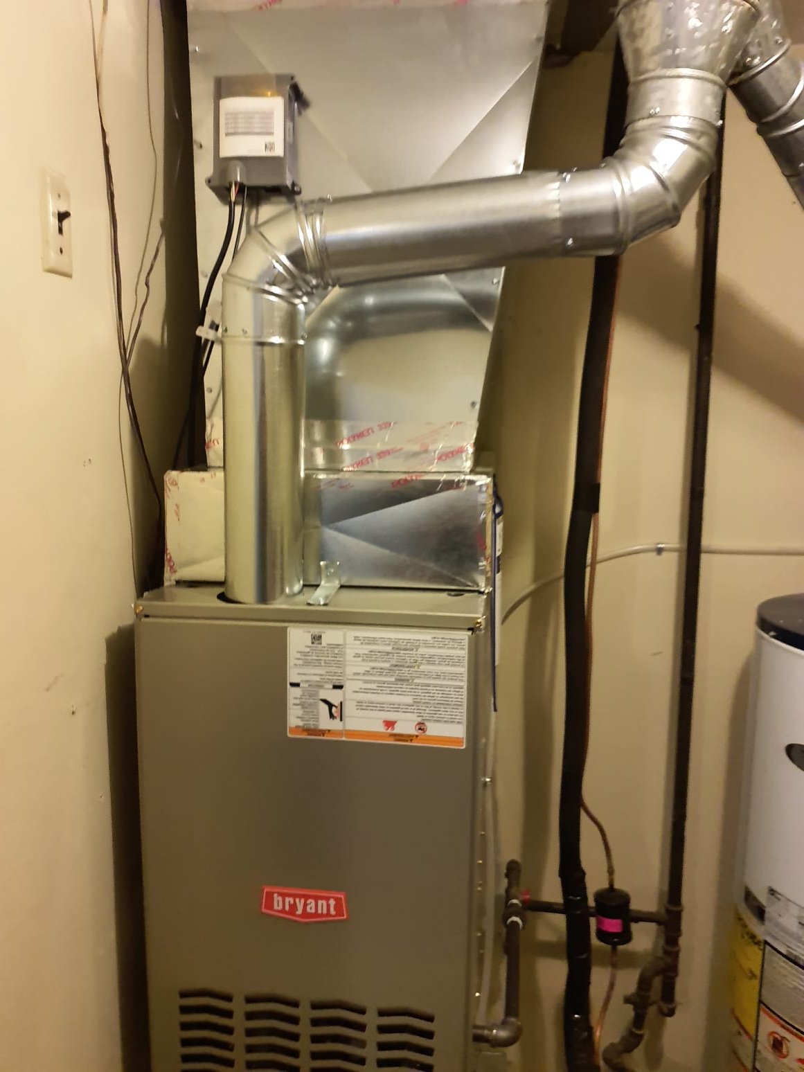 Warranty - Changed ductwork around 