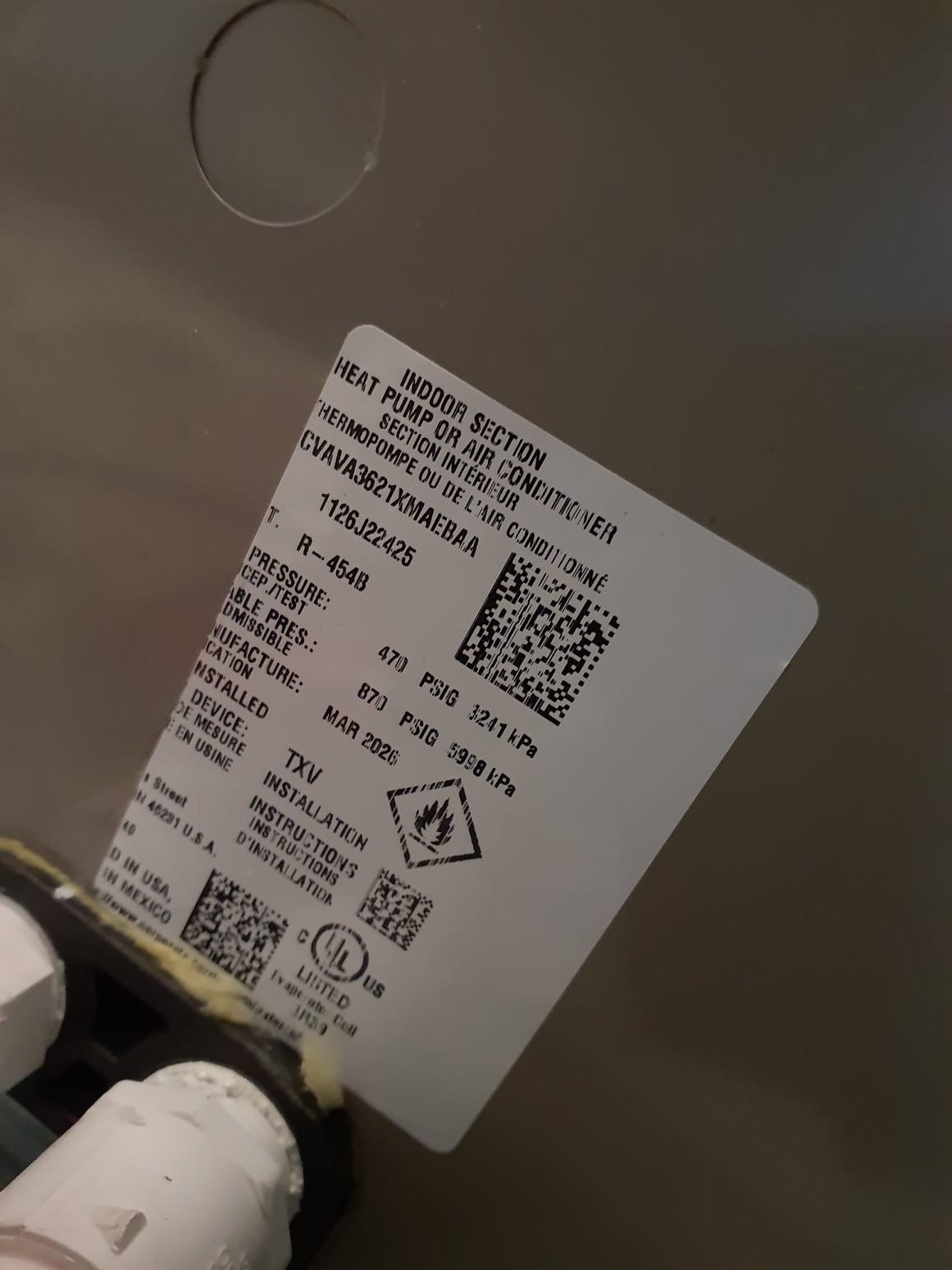 SOLD: 06/10/2026 7:58:50 AM - Option 1
Install:
Single-Stage Air Conditioner
Model#GA4SAN53000N 
Serial#0526X40696
30,000 BTUs 
13.4 SEER2
 Legacy, Single Stage Gas Furnace
Serial#1926A18752
Model#800SB48090M21 
90,000 BTUs  
80% AFUE

Bryant Indoor Unit
Model#CVAVA3621XMA
Serial#1126J22425

Installation:
Basic Install Kit
Plenum transition 
RX-11 Flush 
Flue pipe 
PVC drain  
Low voltage wiring 
Outdoor pad 
Disconnect 
Electric wiring whip

Additional Services - Downflow Installation

Warranty
10 Year Parts Warranty 
2 Year Labor Warranty
10 Year Compressor Warranty
20 Year Heat Exchanger Warranty








 
