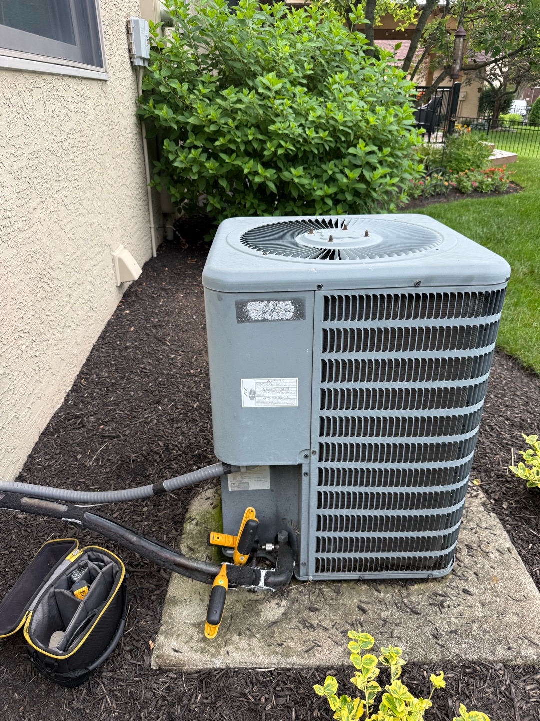 Upon arrival inspected system and found piston coil running at 309 psi on head and 89psi on suction at 75° suction line. Unit showing signs of failing piston and unable to address repairs due to part unavailability. Gathered unit information and submitted for replacement quote. 