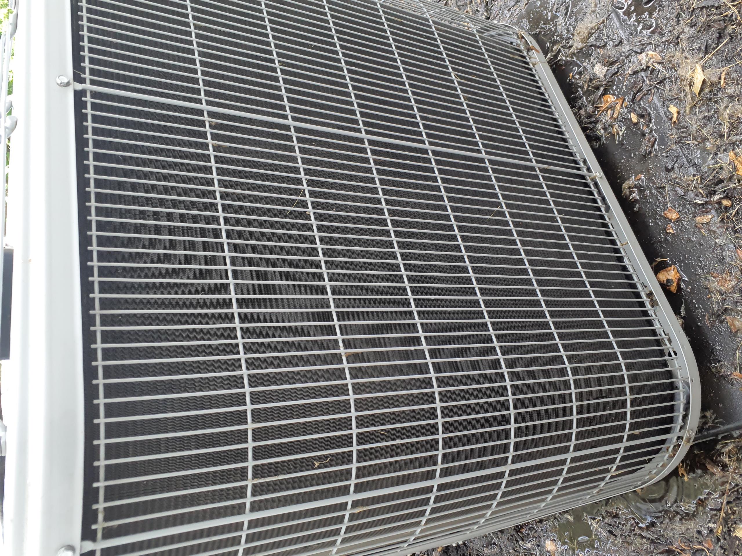 Performed cooling maintenance on a Carrier AC system 
20x25x4 filter is in new condition
**Recommend using Honeywell brand MERV8 filters**
Nominal size vs actual size varies between brands
drain line flowing properly 
Aprilaire dehumidifier filter is clean
Outdoor unit condenser coil very dirty
Tore down outdoor unit and washed 
System is clean and working properly at this time