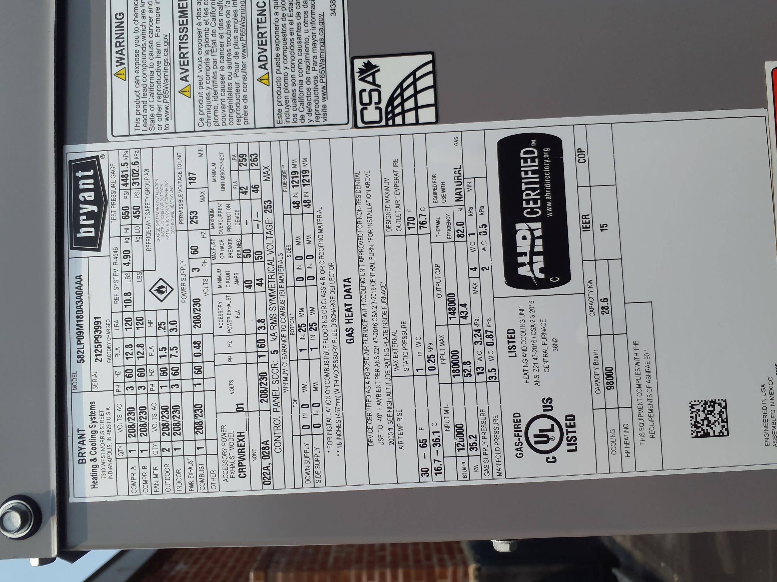 Brand new unit, still under factory warranty
Compressor connections burnt up and caused extensive damage to surrounding wiring.  Per Bryant tech support:
Replace contactors, relays, transformer, capacitor, and wire harnesses
Keep track of time for factory reimbursement

5 days for parts from the factory