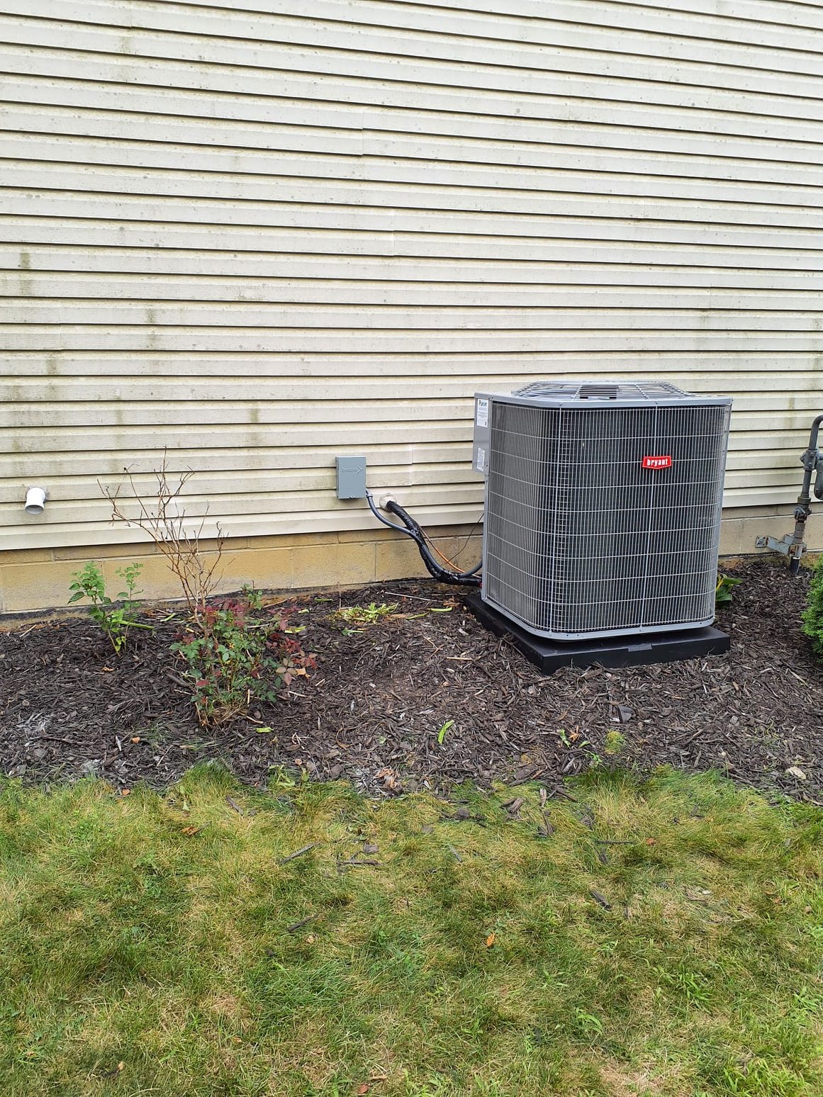 
SOLD: 07/30/2026 3:20:33 PM - Option 1

Install New Bryant HVAC System 
Bryant Preferred 96 2-Stage Gas Furnace
Model #: 926TC36060V14
Serial #: 3026A47488
60,000 BTU's - 96% AFUE
Bryant Single-Stage Air Conditioner
Model #: GA5SAN53000W
Serial #: 2326C20411
2.5 Ton - 15 SEER2
Puron Advance Refrigerant, R-454B
Matching Cased Coil: CVAVA3014XMA
Serial #: 2226J44895
 
Installation:
* Additional Services - New PVC furnace vents. Level 2
* Reconnect to existing gas line and high voltage electric
* Transition to existing supply and return ductwork
* Start up and commission new system
* Honeywell S1200 Pro Thermostat

Warranty:
20 Year Bryant manufacturers Heat Exchanger Warranty (Annual maintenance must be performed)
10 Year Bryant manufacturers Parts & Compressor Warranty (Annual maintenance must be performed)
2 Year Westin Air Labor Warranty (Annual maintenance must be performed)
