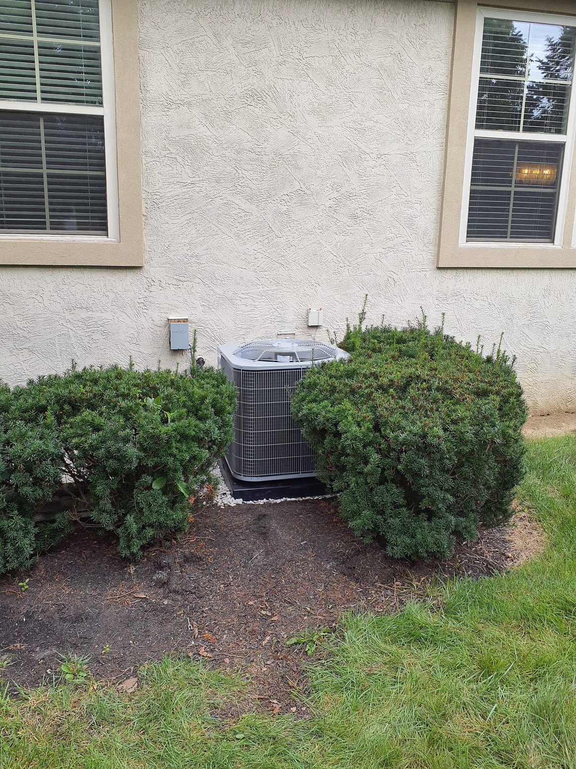 SOLD: 08/17/2026 9:11:51 AM - Option 1

Single-Stage Air Conditioner, 30,000 BTUs, 13.4 SEER2, 11 EER2
Model# GA4SAN53000N
Serial# 
Preferred - Two Stage Gas Furnace, 80,000 BTUs,97% AFUE 
Model# 927TA48080V17
Serial#
Bryant Indoor Unit (Coil)
Model# CVAVA3017XMA
Serial#

Installation:
Basic Install Kit
Plenum transition
RX-11 Flush
PVC drain
Low voltage wiring
Outdoor pad
Disconnect
Electric wiring whip

Accessories:
Thermostat - Honeywell Elite Pro S1200 Smart Thermostat
Air Filtration - April Aire 1210 (20X25) Media Air Cleaner

Warranty:
10 Year Parts Warranty
2 Year Labor Warranty (Annual maintenance must be performed)
10 Year Compressor Warranty
Lifetime Heat Exchanger Warranty




