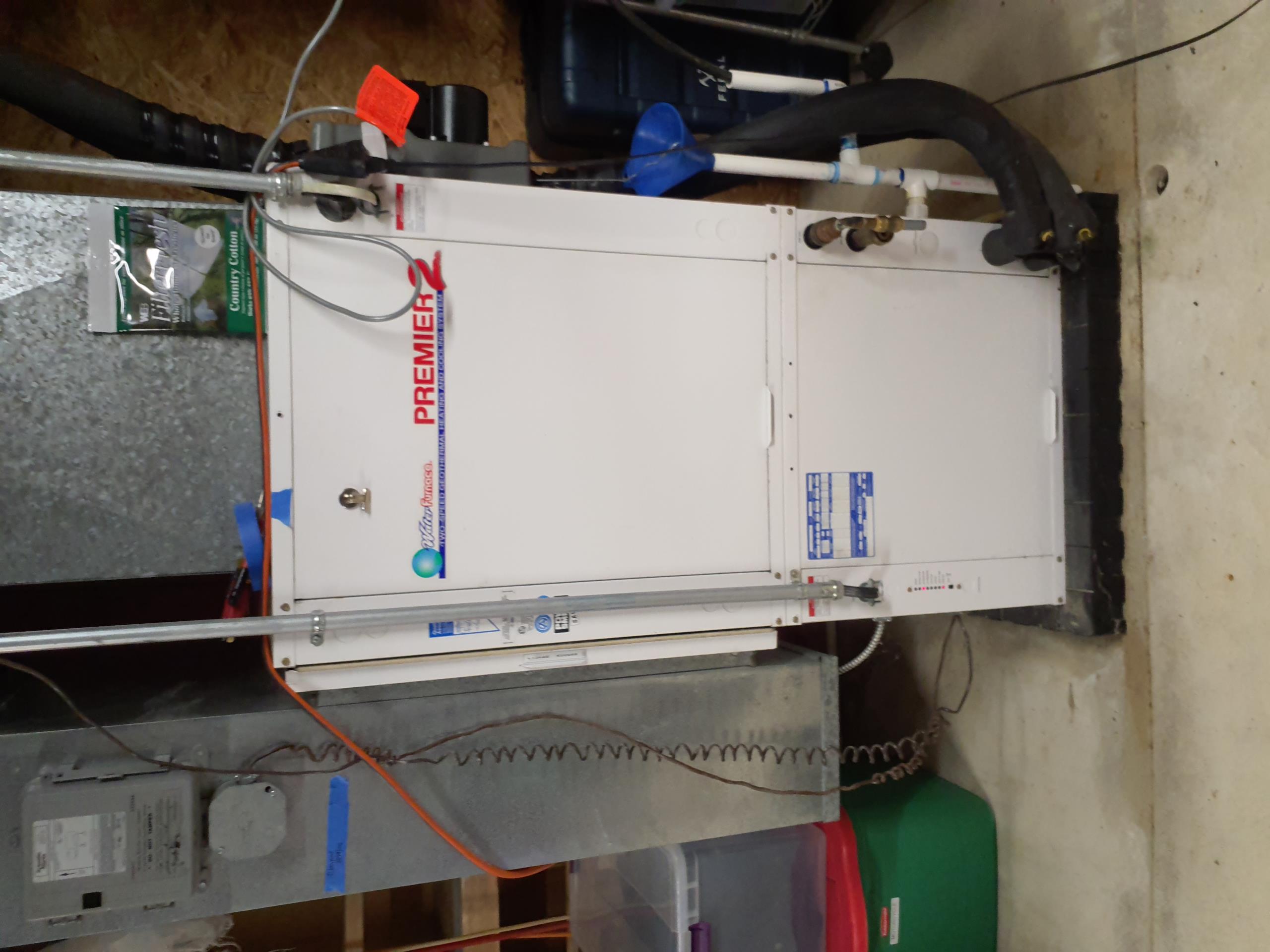 1996 4 ton WaterFurnace geothermal system
Pressurized loop, two pump flow center 
Ground loop is out of pressure and low on water as a result of a leaking flow center (two pumps mounted to the side of thr geo)

We can replace the flow center with a non-pressurized version but cannot guarantee proper operation of the system after repair due to age and condition 

A new system would include a non-pressurized flow center