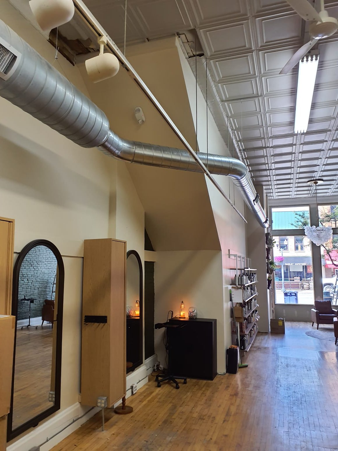 Install Spiral duct for hair salon.

Install 30' of 10" spiral
Two 12x6 spiral registers 