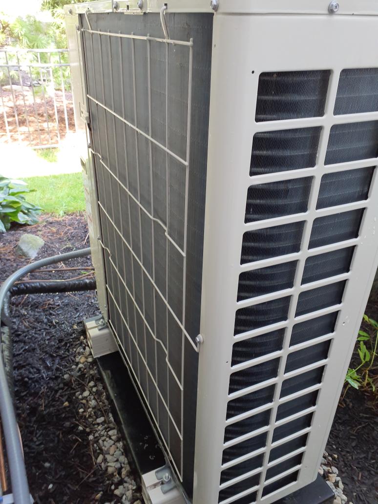 Daikin fit cooling maintenance 
Set thermostat into test mode and measured temperature had 21 degree delta after reaching 100% output
Customer believes the humidity is a little high. I adjusted the unit at the thermostat to get humidity down. I adjusted the thermostat to use setting A in dehumidification to do max dehumidification widest operating range
Air filter is still clean 
Rinsed outdoor condenser coils and wash down cabinet 

