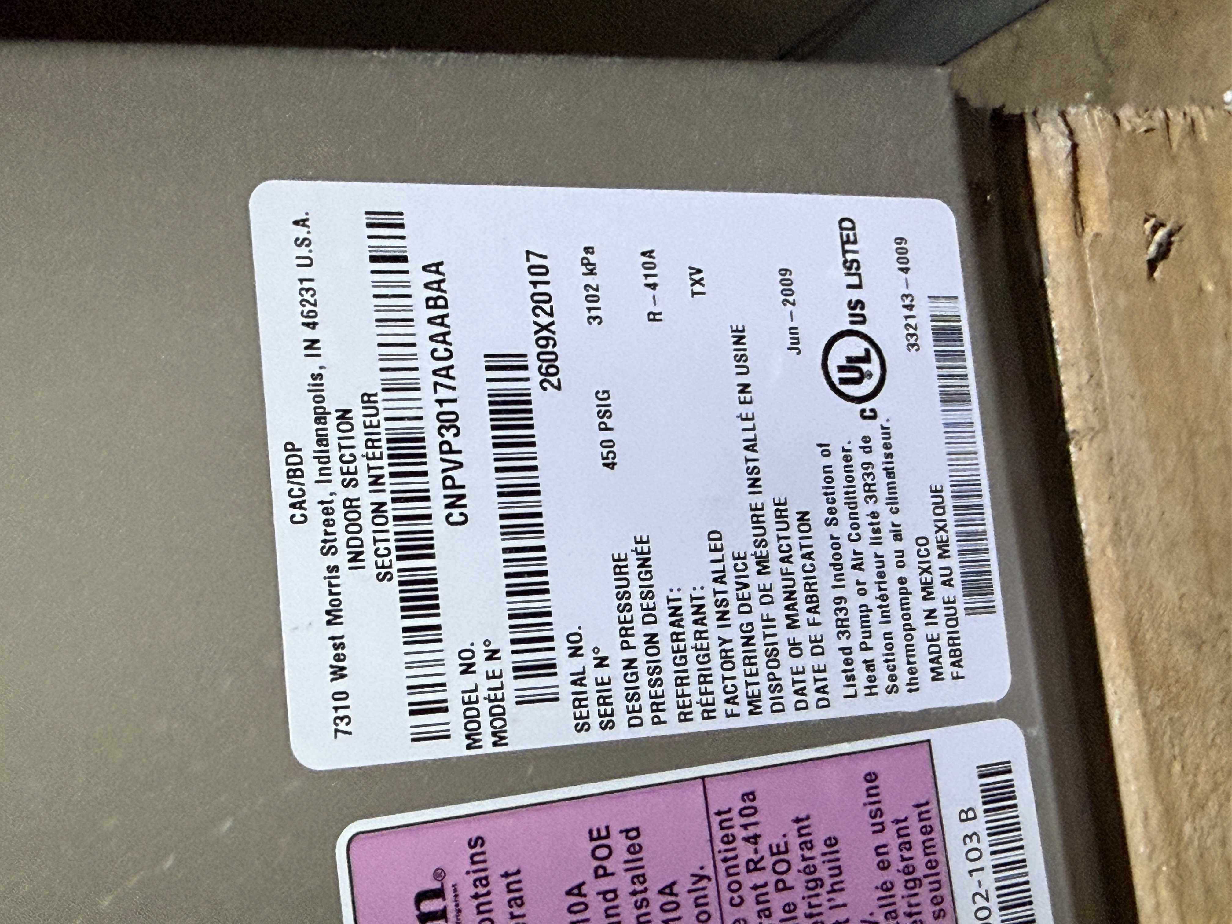 Estimate request<br>60k 90% B width<br>2.5T<br>2" Intake and exhaust need replaced... goes thru attic to roof to a bazooka <br>signs of water leaks and its cellular core<br><br>50gal electric water tank<br>