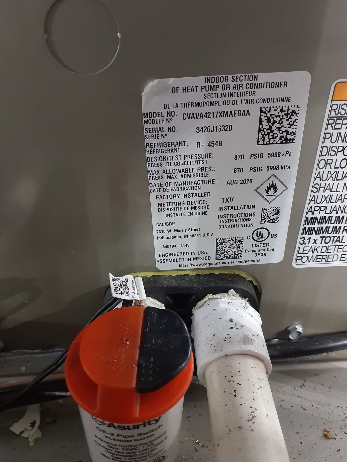 Replaced AC and Coil Under Replacement Warranty from original job on 8/26/25 job # 29203428 this does not change the service warranty dates