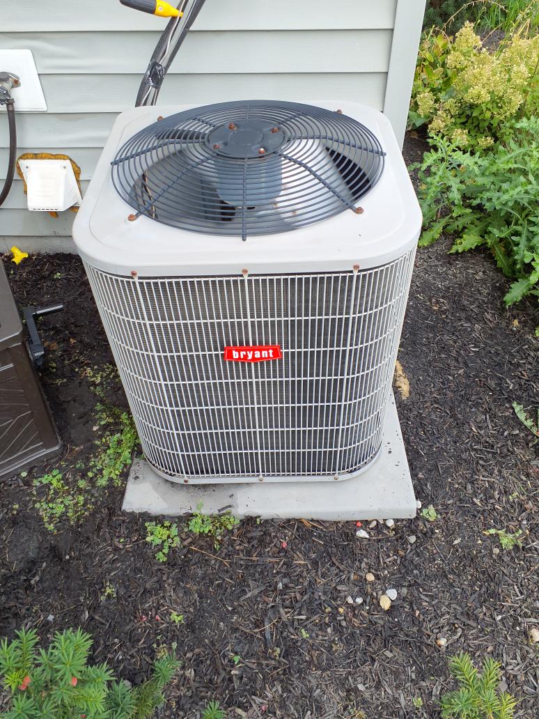 Perform cooling preventative maintenance 
Check filter changed filter 
Check coil for any buildup or debris on the coil -  clean
Inspect furnace blower motor- clean
Shutdown humidifier -done
Set up thermometers 
Rinse down coil on Outdoor unit - sprayed dust and dirt from condenser 
Check Capacitor MFD 40+5 @ 39.8+5
Check Outdoor fan Amp 1.1
Check Compressor Amp 9.6
Verify pressures SH/SC 
Delta T 19
The air handler and AC are running in optimum condition 