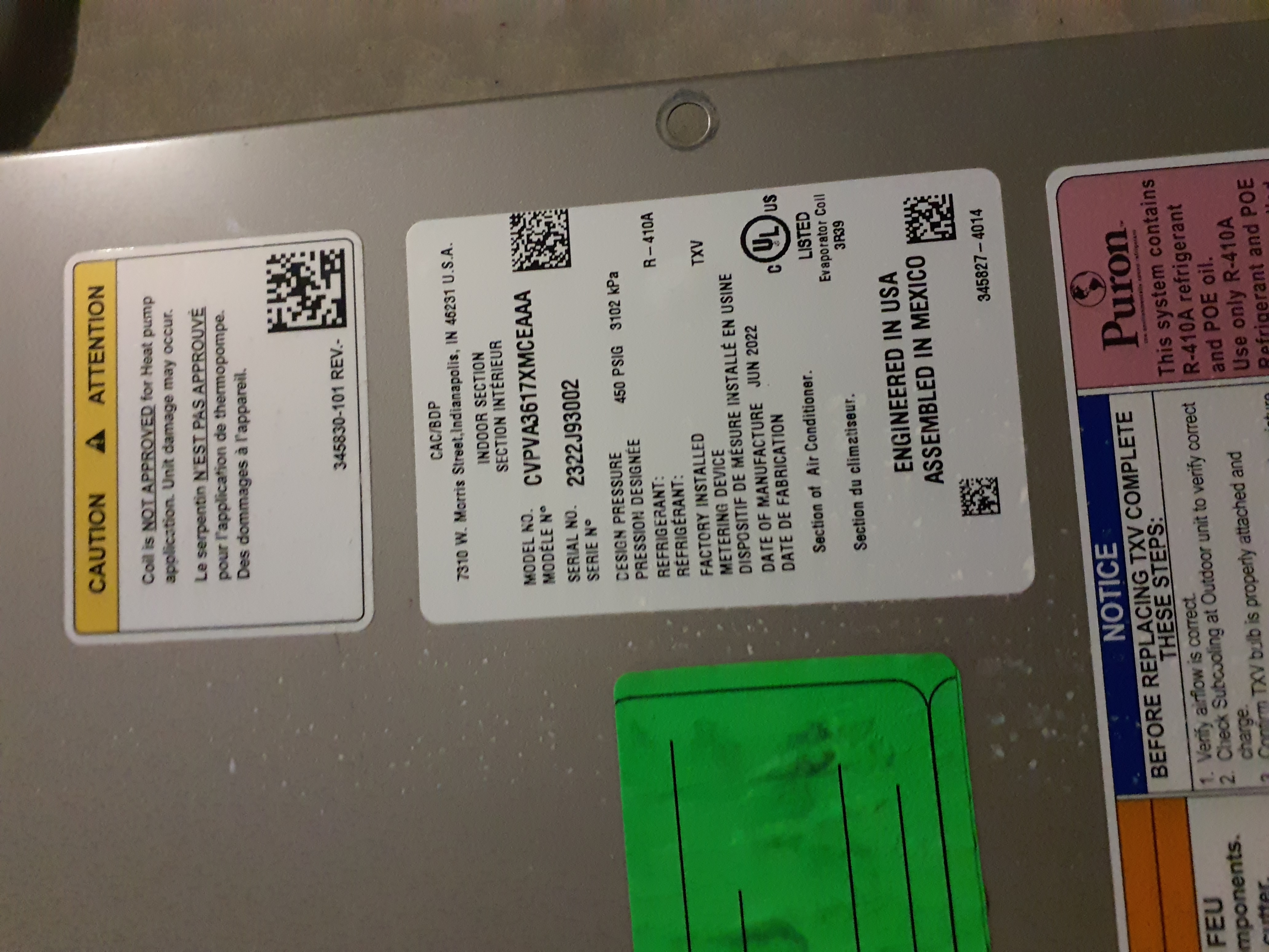 TXV has failed.  It is still under parts warranty.  We will get the part ordered and rescheduled for repair ASAP.  Pulled disconnect to outdoor unit to prevent damage and freezing. 
