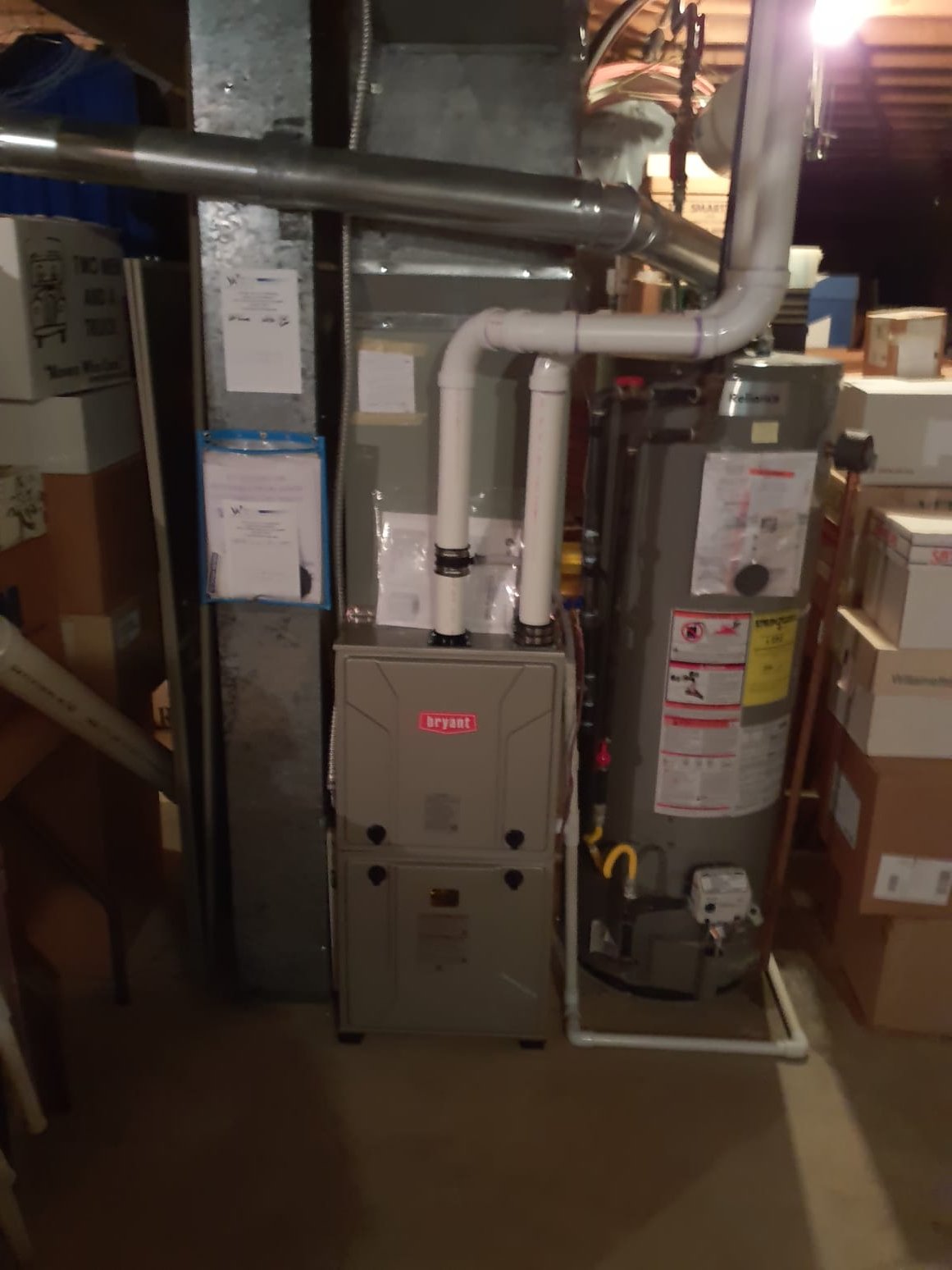SOLD: 10/08/2026 11:20:01 AM - Option 1

Install:
Preferred - Two Stage Gas Furnace, 80,000 BTUs 97% AFUE
Model#: 927TA48080V17
Serial#: 3926A64222

Additional Services:
New PVC furnace vents. Level 1
Basic Install Kit
PVC drain
Low voltage wiring

Installation:
Basic Install Kit
PVC drain
Low voltage wiring

Warranty:
10 Year Parts Warranty
2 Year Labor Warranty ( Annual Maintenance Must Be Performed)
Lifetime Heat Exchanger Warranty






