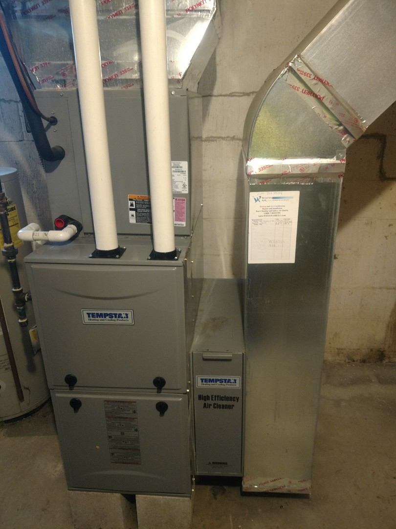 Tempstar furnace installation near Gahanna. 