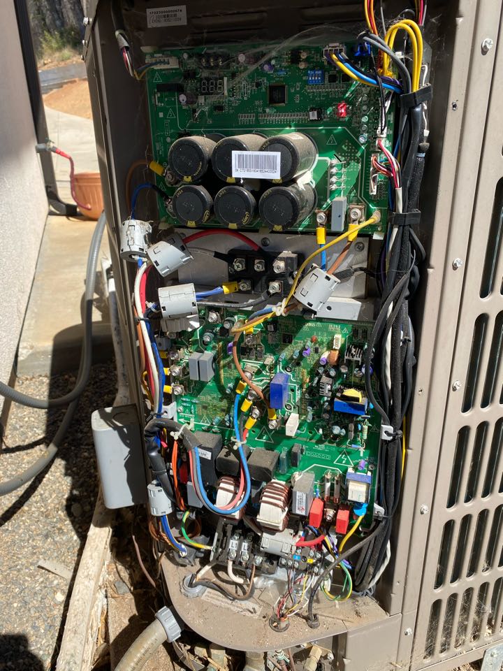 Paradise, CA - Performed cooling maintenance on main house condensing unit and also the minisplit for the room above the garage. Checked amperages on compressors and outdoor fan motors. Checked voltage and verified proper fuse conditions. Checked mechanical operations and refrigerant flow to and from units. Performed a detailed wash of both outdoor coils. Checked temperature split inside and checked thermostat functionality. Systems both cooling and operational at this time. Serviced in Loft View, Paradise, CA Paradise, CA - Performed cooling maintenance on main house condensing unit and also the minisplit for the room above the garage. Checked amperages on compressors and outdoor fan motors. Checked voltage and verified proper fuse conditions. Checked mechanical operations and refrigerant flow to and from units. Performed a detailed wash of both outdoor coils. Checked temperature split inside and checked thermostat functionality. Systems both cooling and operational at this time. Serviced in Loft View, Paradise, CA