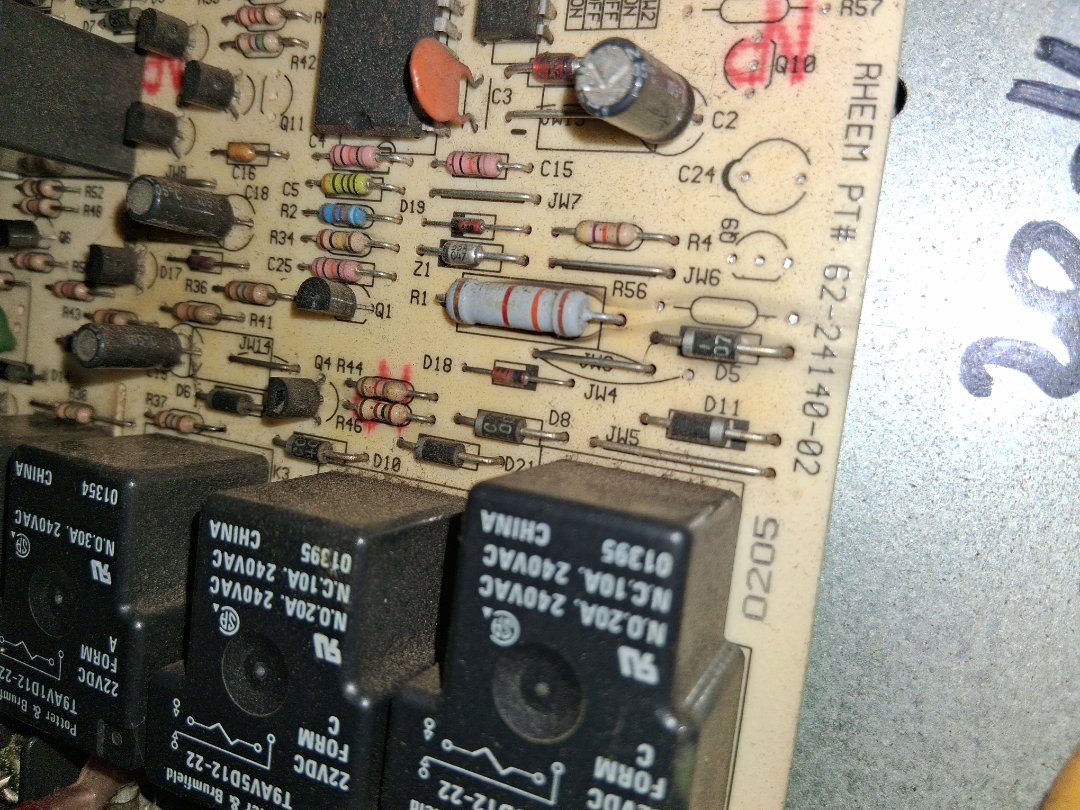 Furnace control board installation.