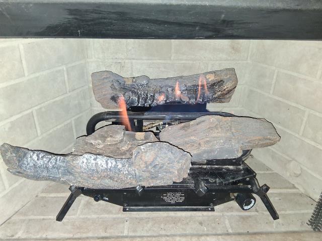 Purged air inside of gas line for fireplace. 