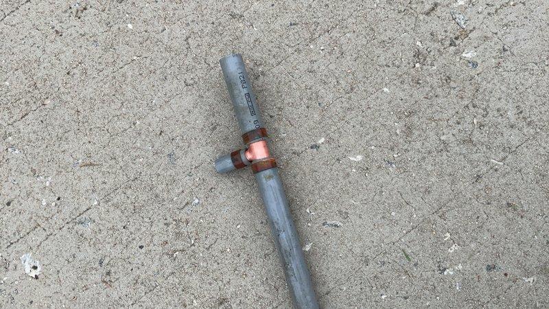 Customer heard water running under their home while in the bathroom. Plumber was able to locate busted water line in crawlspace and make a water line repair.