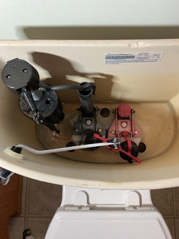 Homeowner noticed running toilet. Plumber recommended toilet repair, replacing inside toilet parts 
