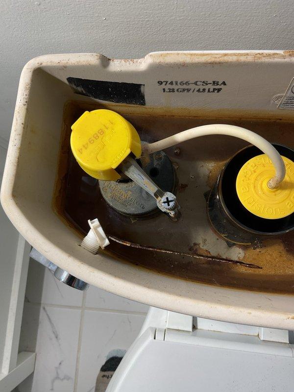 Homeowner had toilet running and broken handle. Plumber recommend toilet repair and handle replacement