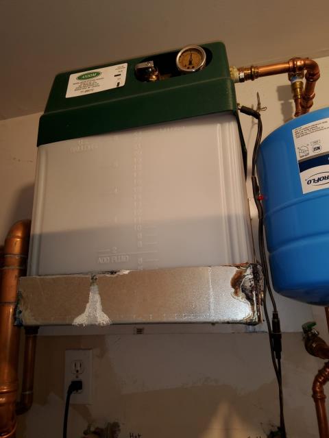 Anacortes, WA - Gas boiler reservoir is reducing with hydronic floor heating. LaVergne Plumbing and Heating will help you with your gas boiler. Call us today!