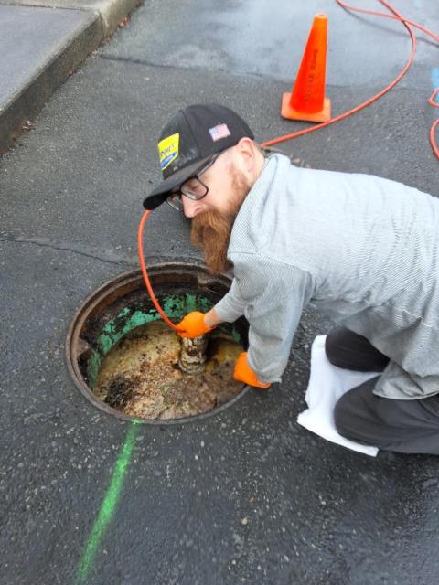 Burlington, WA - Commercial main line clog. 