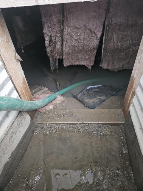 Sumas, WA - Flooded crawlspace with burst water line